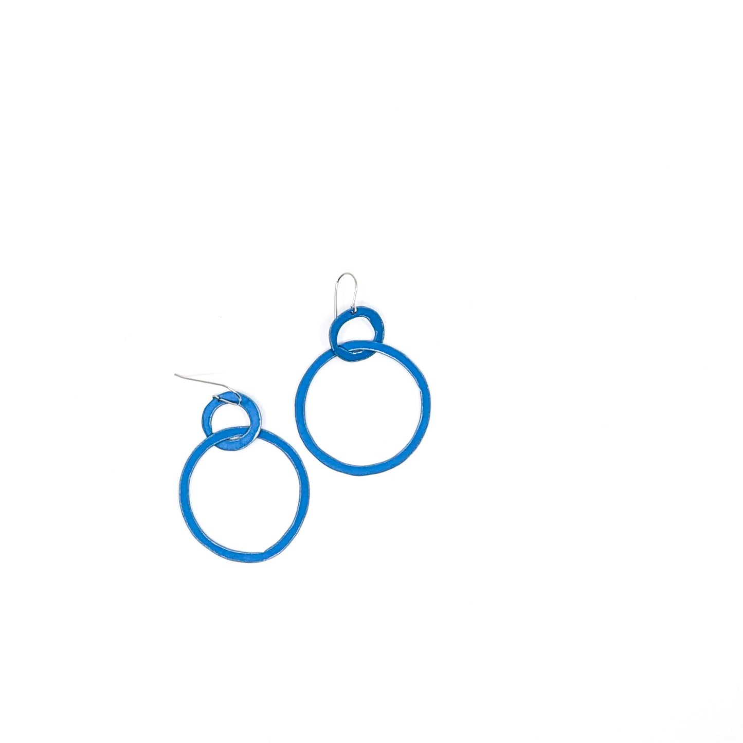 Circle/Circle Blue Earrings