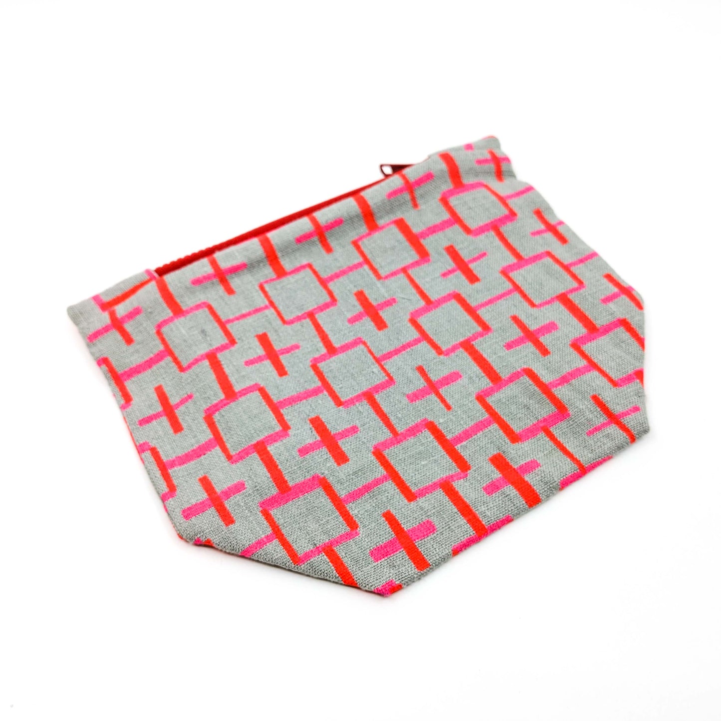 Gusseted Zippered Pouches, Linen, Small / various prints