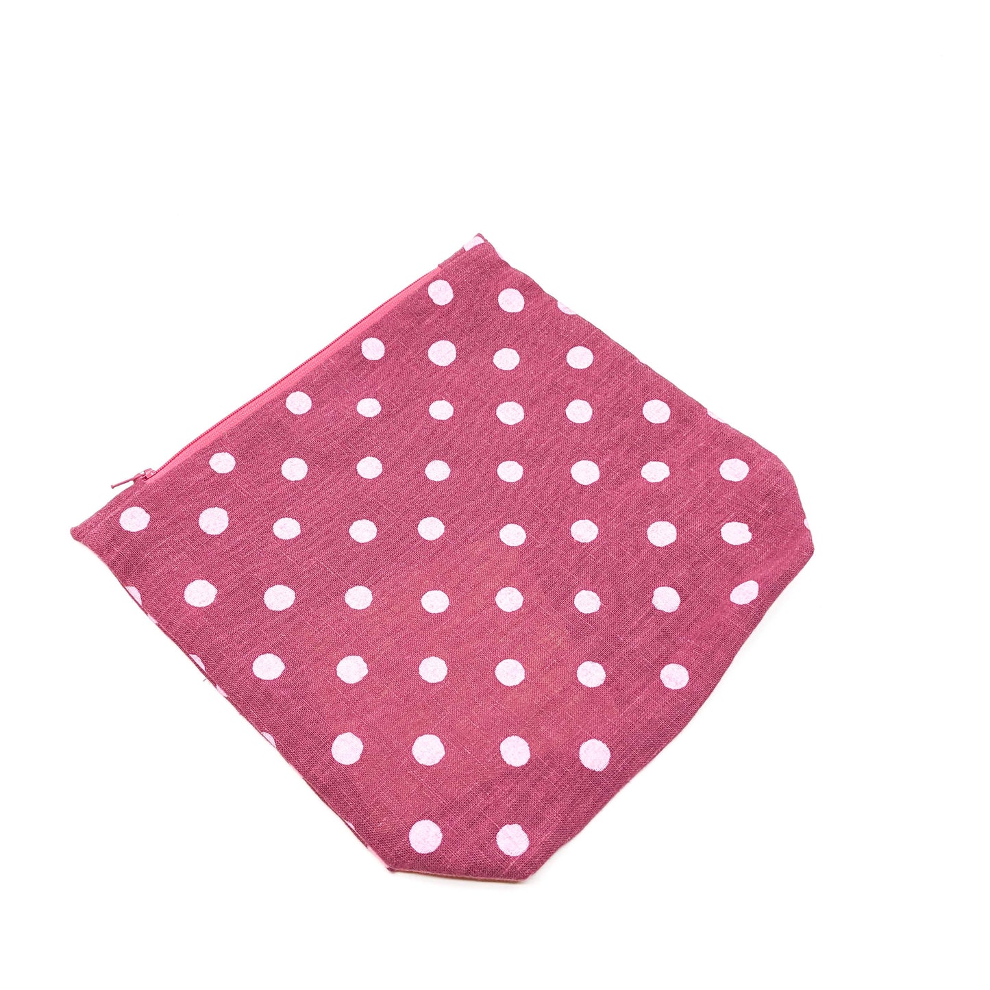 Gusseted Zippered Pouches, Linen, Medium / various prints