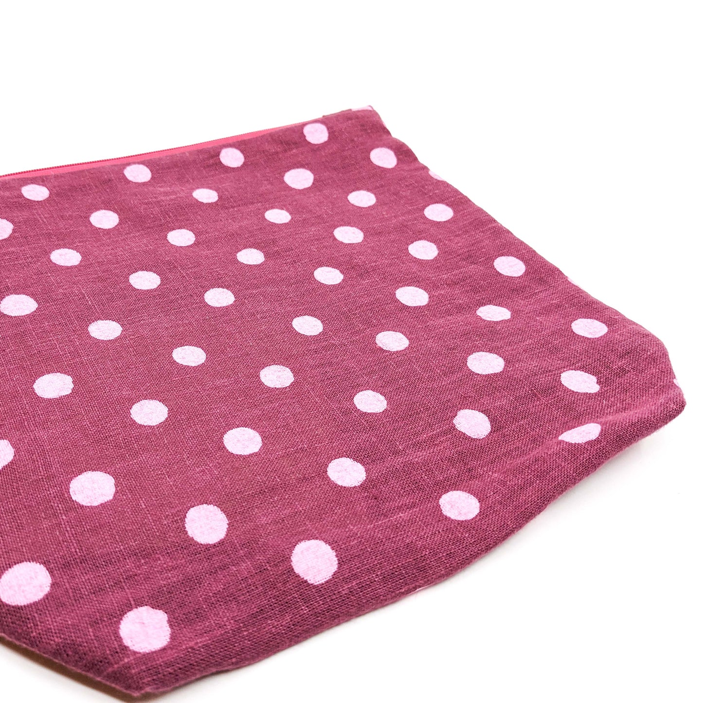 Gusseted Zippered Pouches, Linen, Medium / various prints
