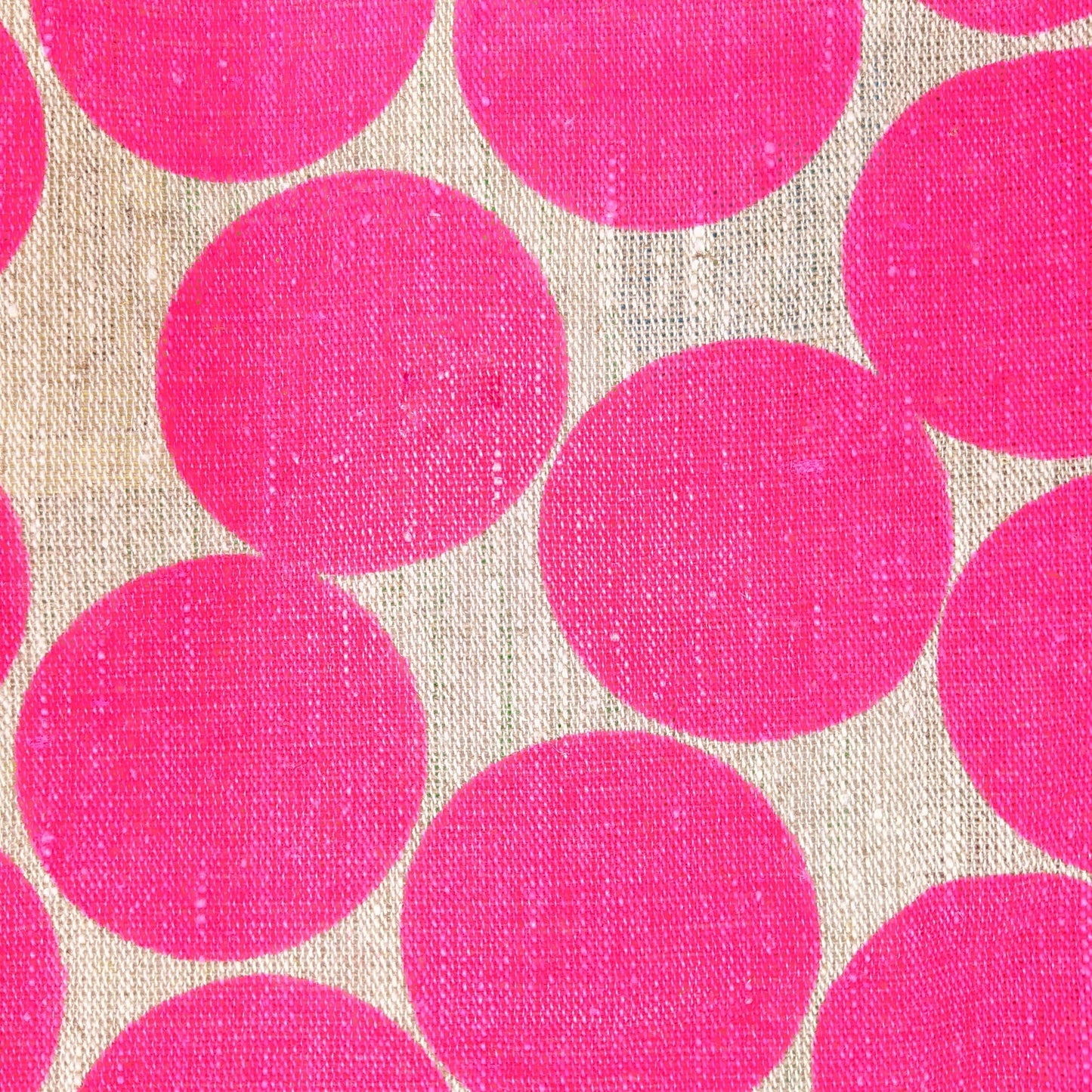 Big Pink Dot Knitters Tote, with inside zippered pocket & snap