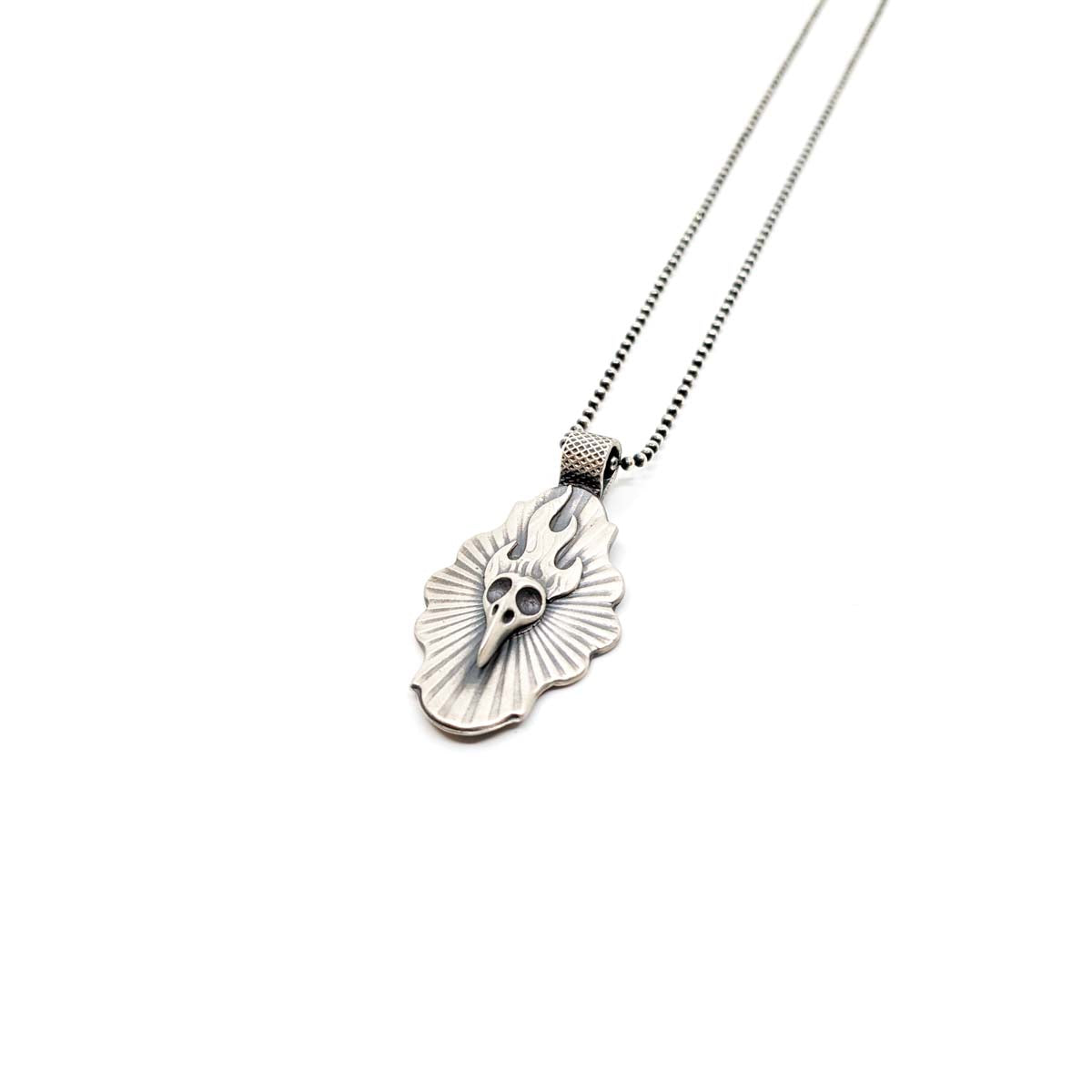 Nevermore (Crow Skull with Flowers) Necklace