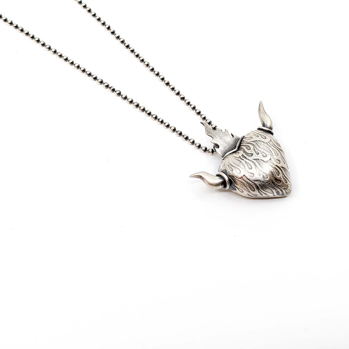 Passion/ Heart with Horus and Flames Necklace