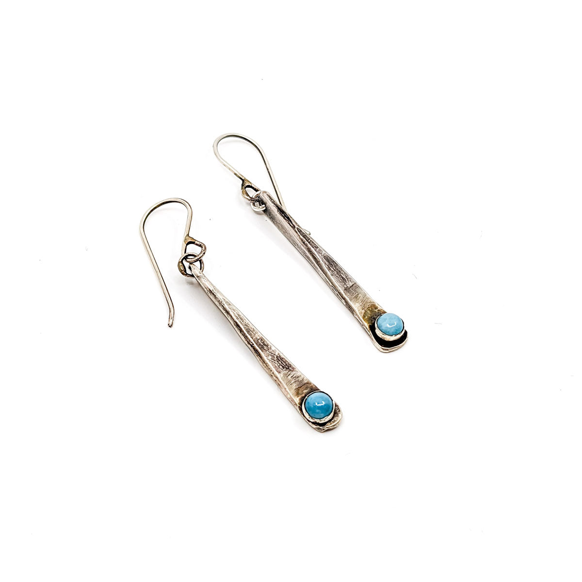 Forged Wedges with Amazonite- Earrings