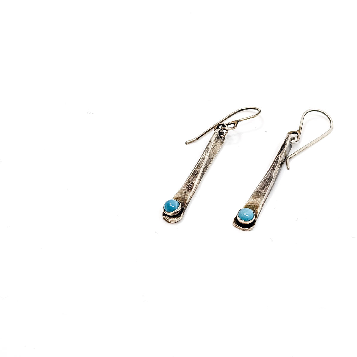 Forged Wedges with Amazonite- Earrings
