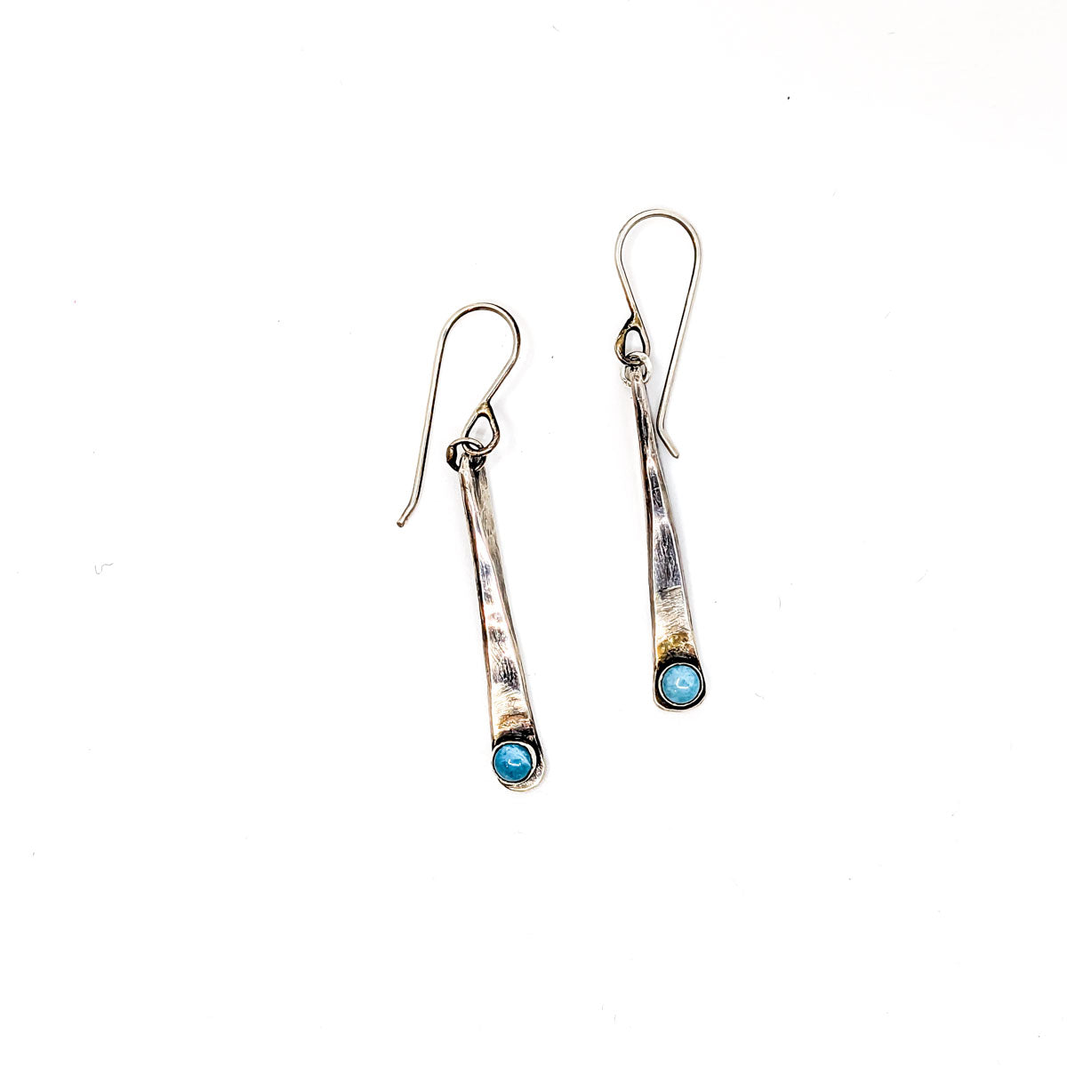 Forged Wedges with Amazonite- Earrings
