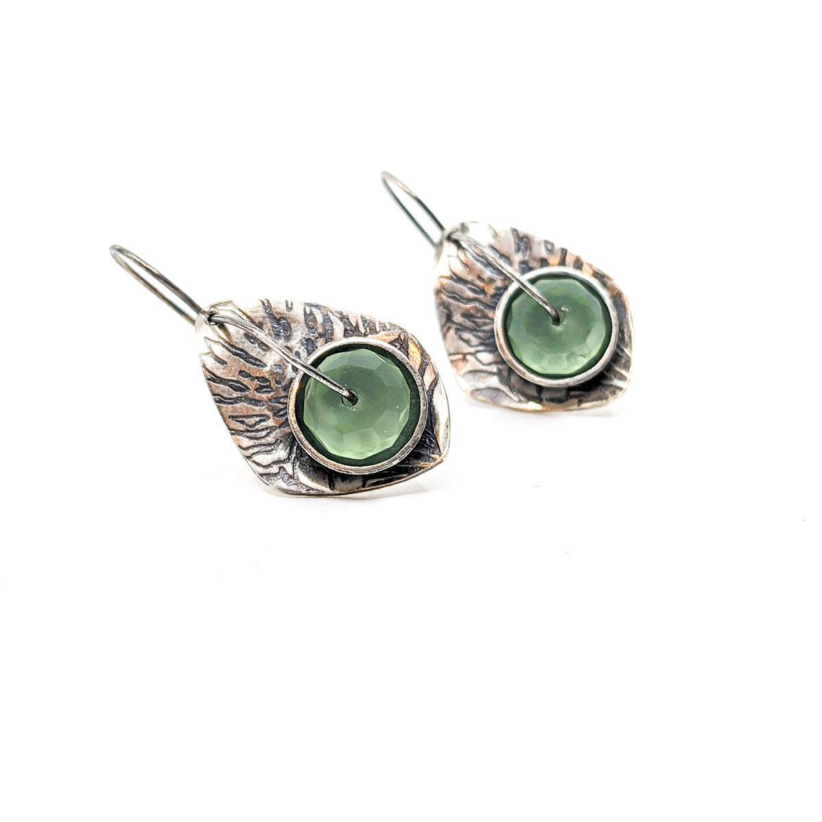 Green Chalcedony Earrings