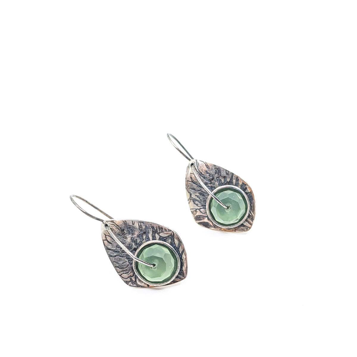 Green Chalcedony Earrings