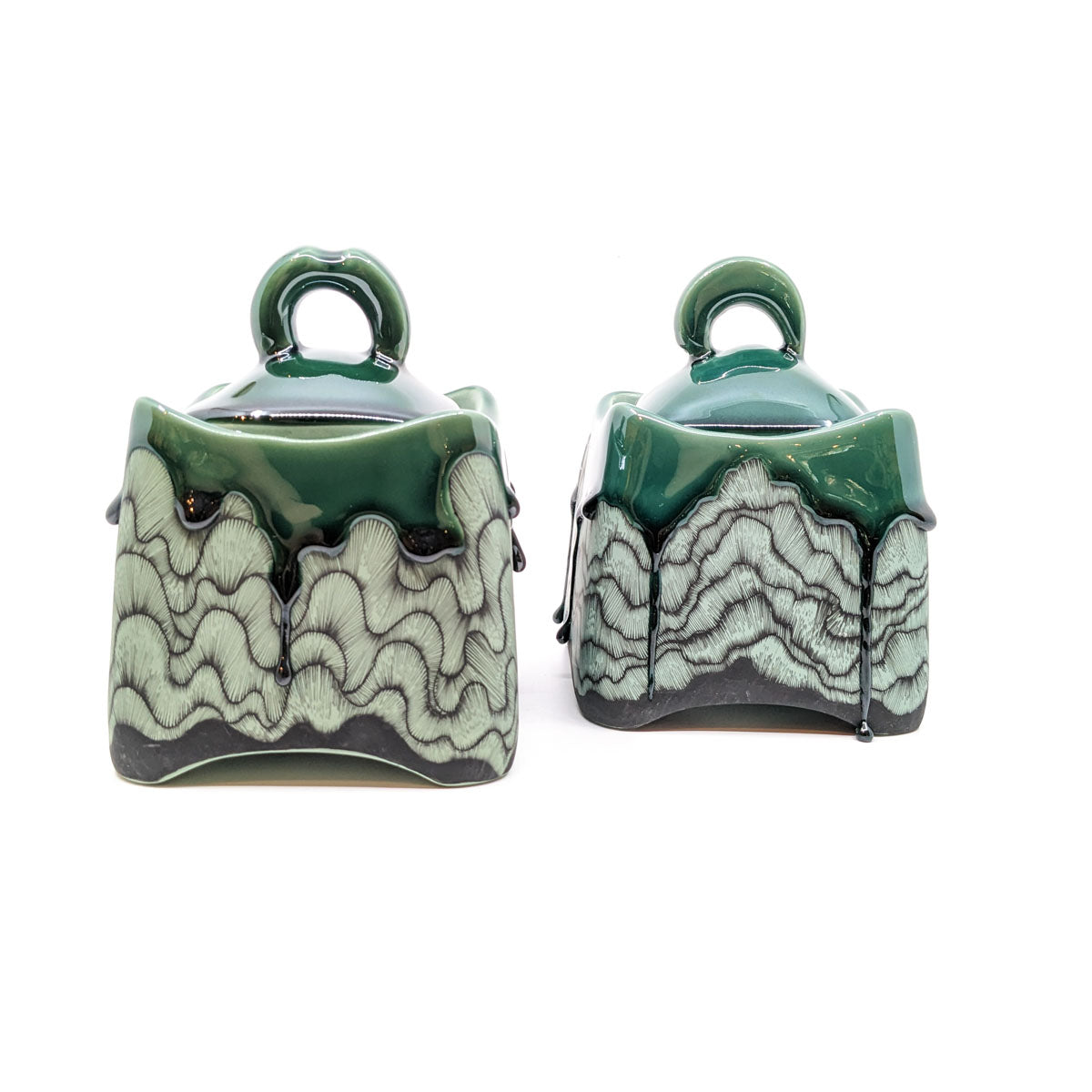 Small Box Jar in Green