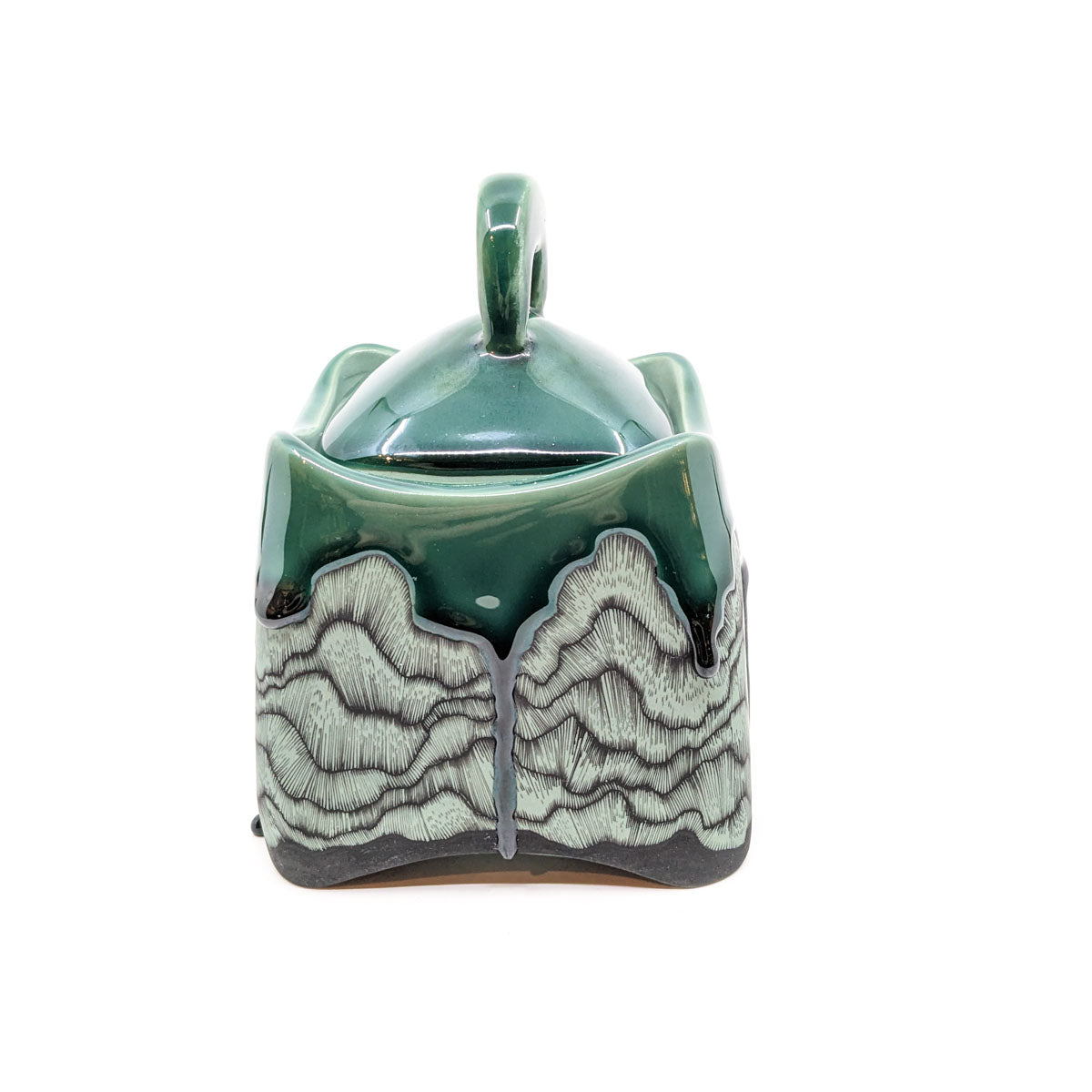 Small Box Jar in Green