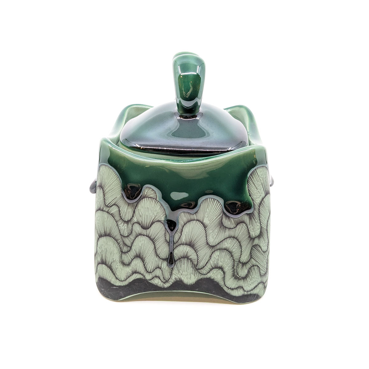 Small Box Jar in Green