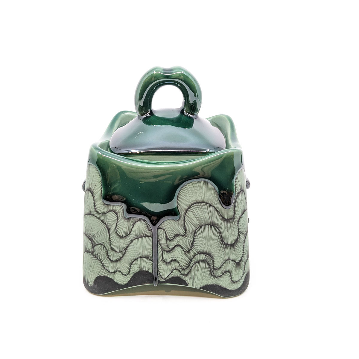 Small Box Jar in Green