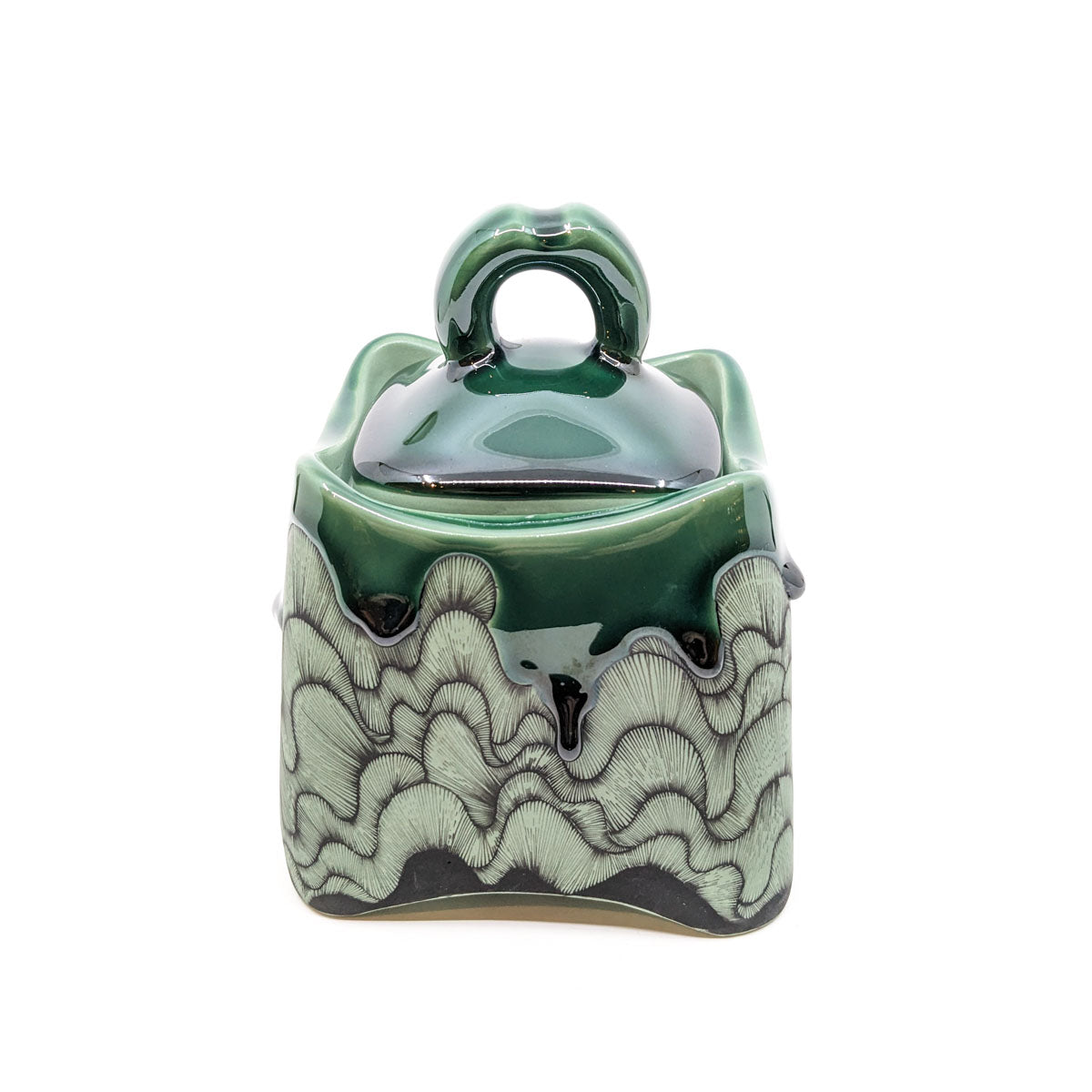 Small Box Jar in Green