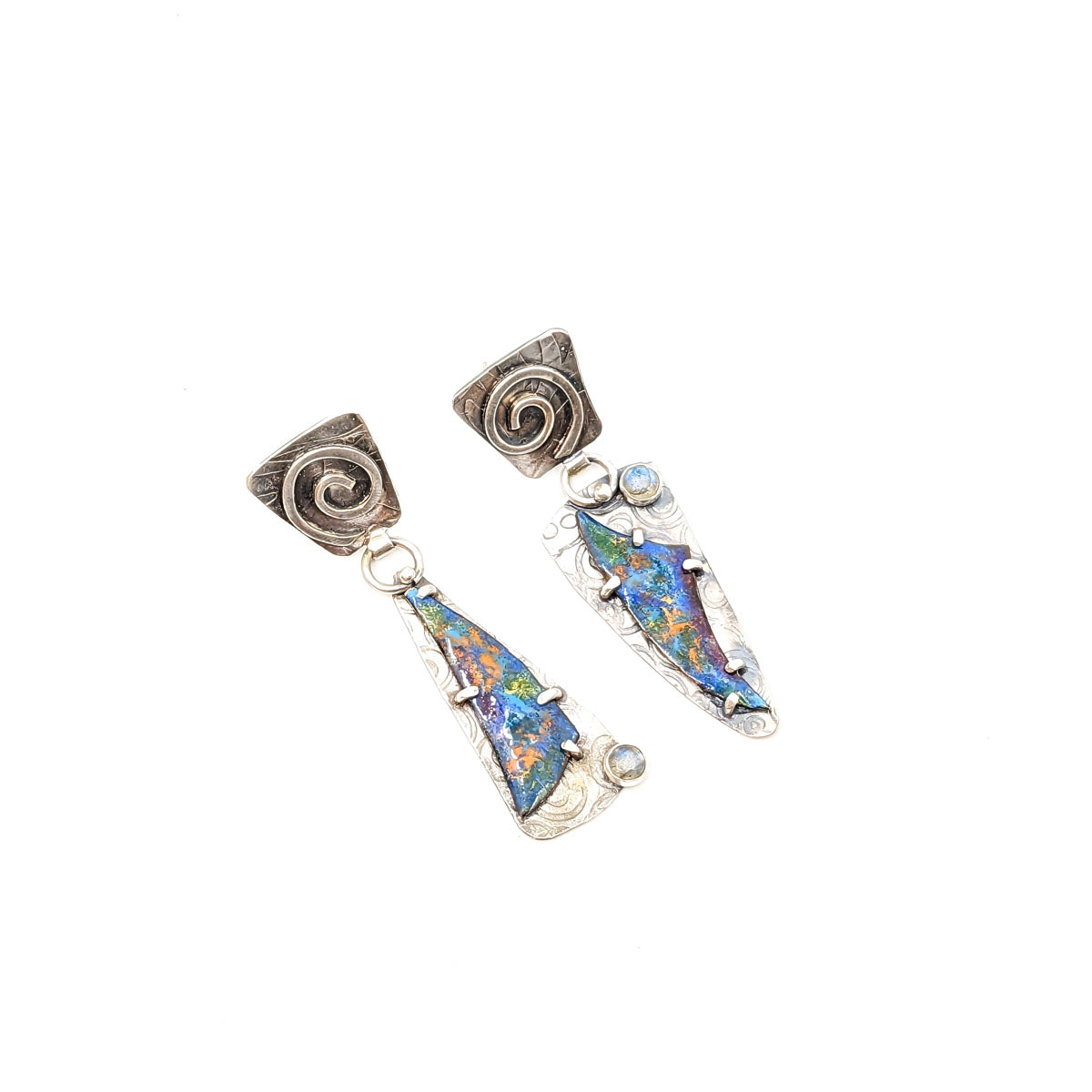 Torch-Fired Enamel Earrings