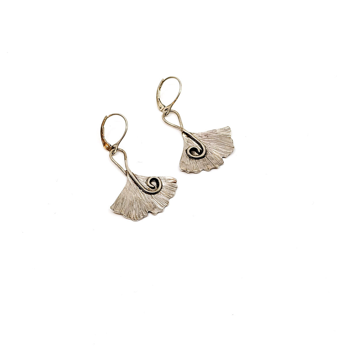 Ginkgo Silver Earrings