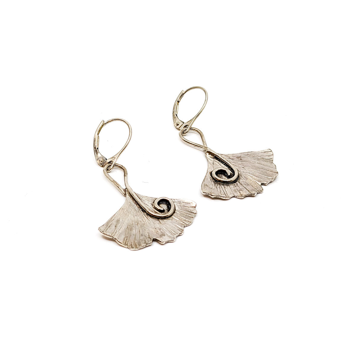 Ginkgo Silver Earrings