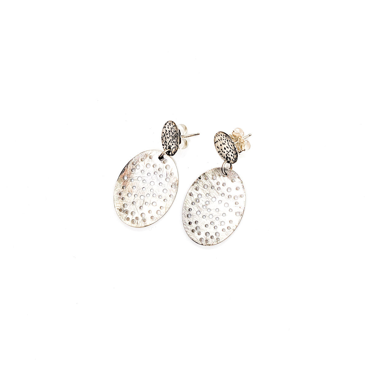Sterling Silver Earrings (Oval)