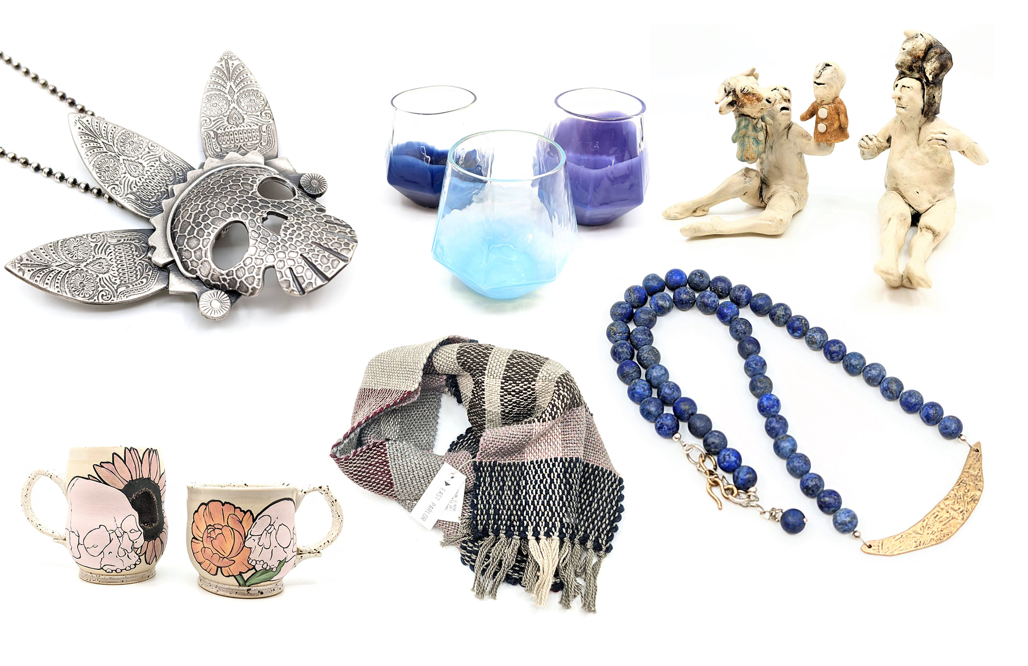 These are examples of the quality of handmade pieces that we carry at VISUAL INDEX art gallery.