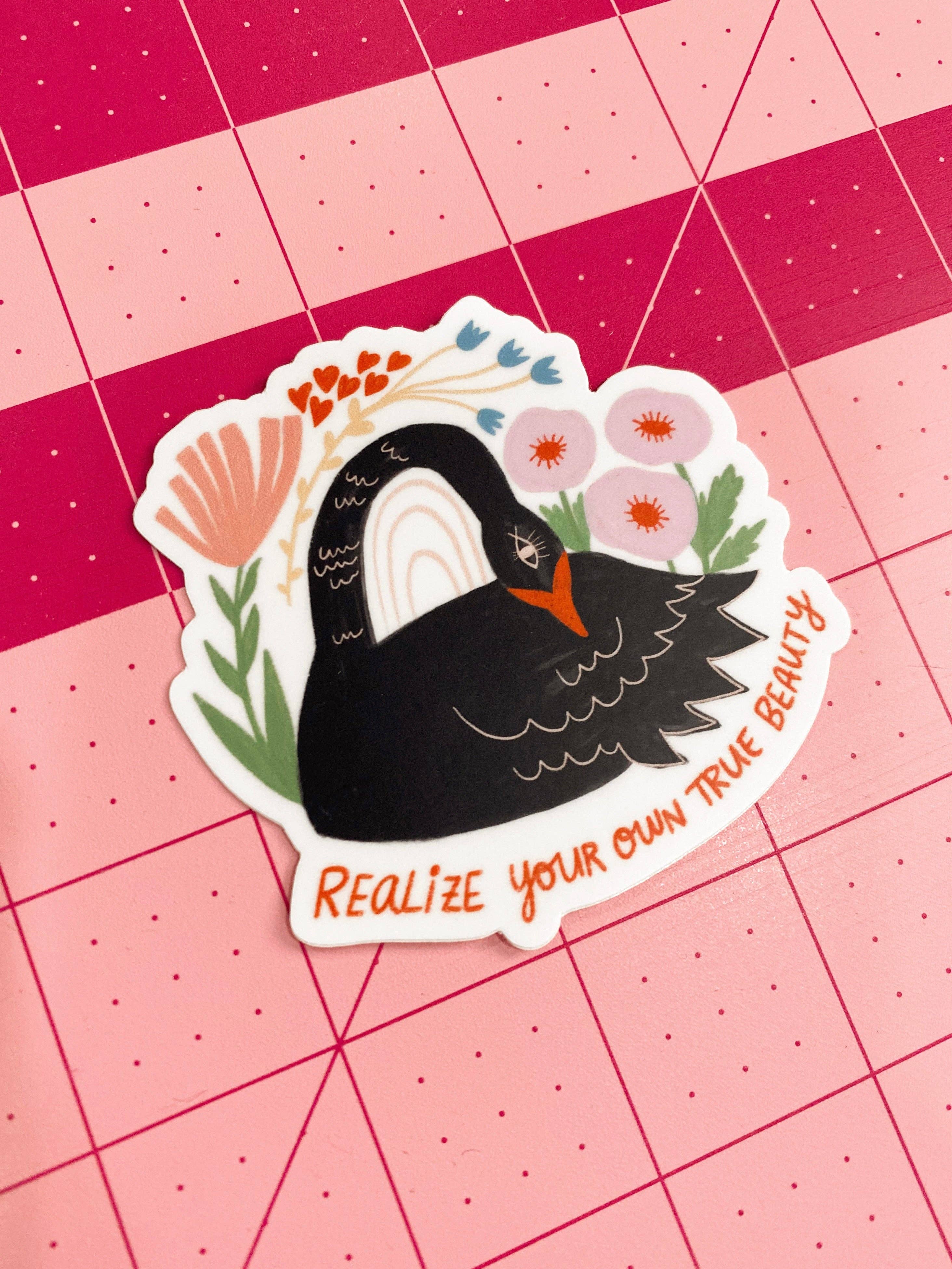 Swan Sticker - Realize Your Own True Beauty