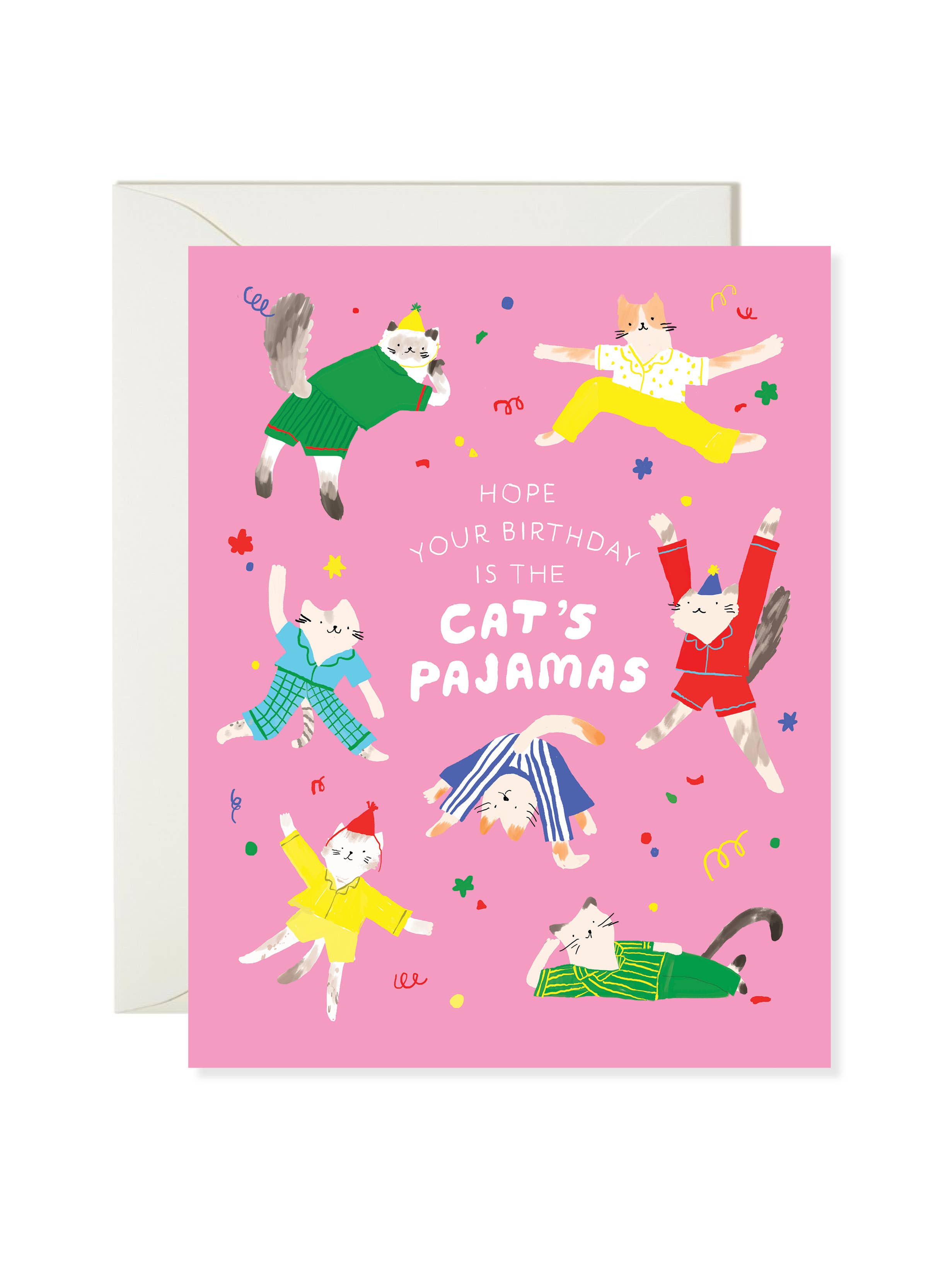 Cat's Pajamas Birthday - Cat Pun Birthday Card