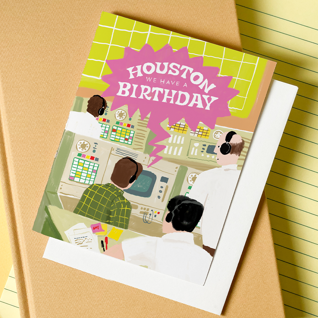 Houston, We Have a Birthday Card - Funny Space Birthday Card