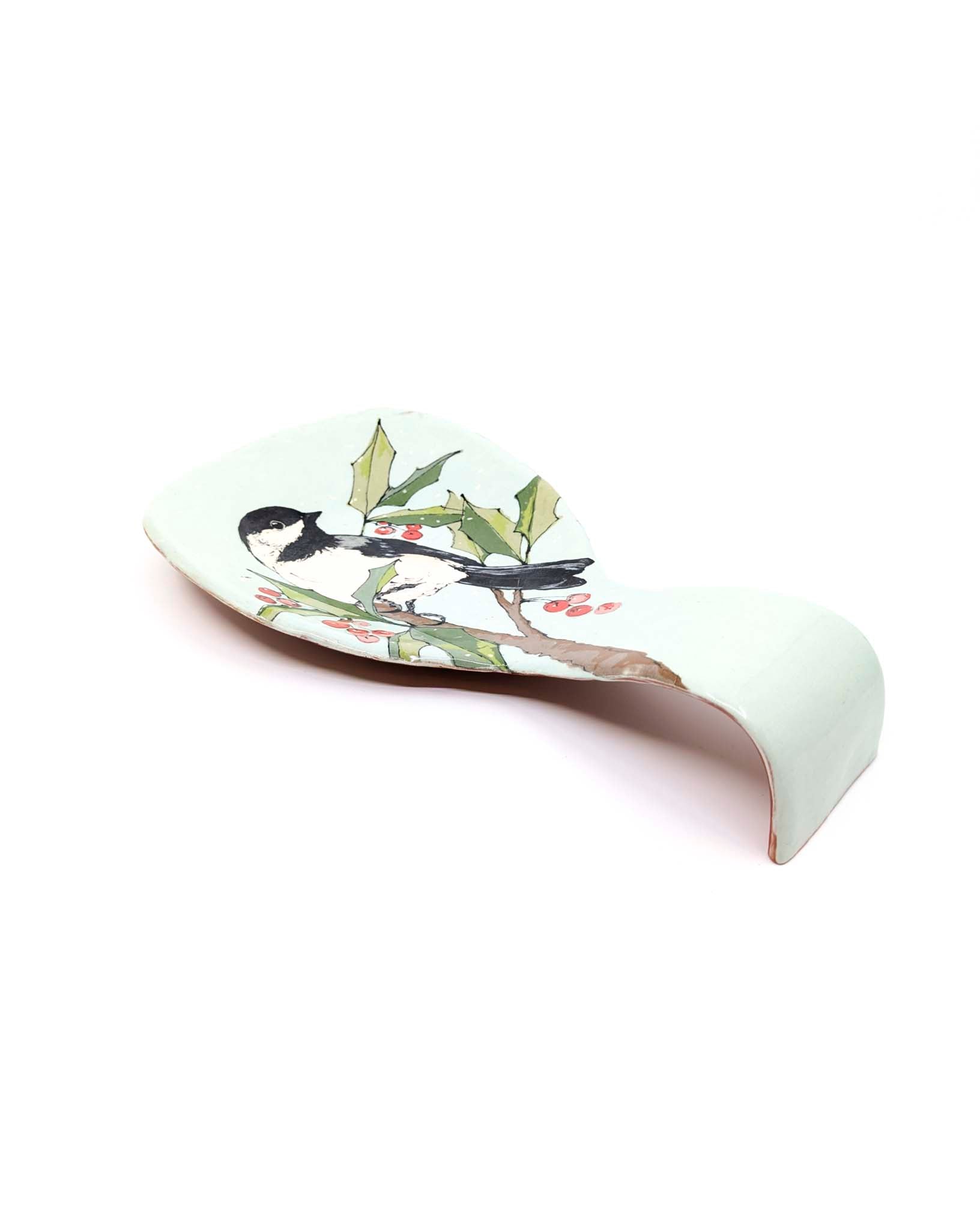 Black Capped Chickadee Spoon Rest