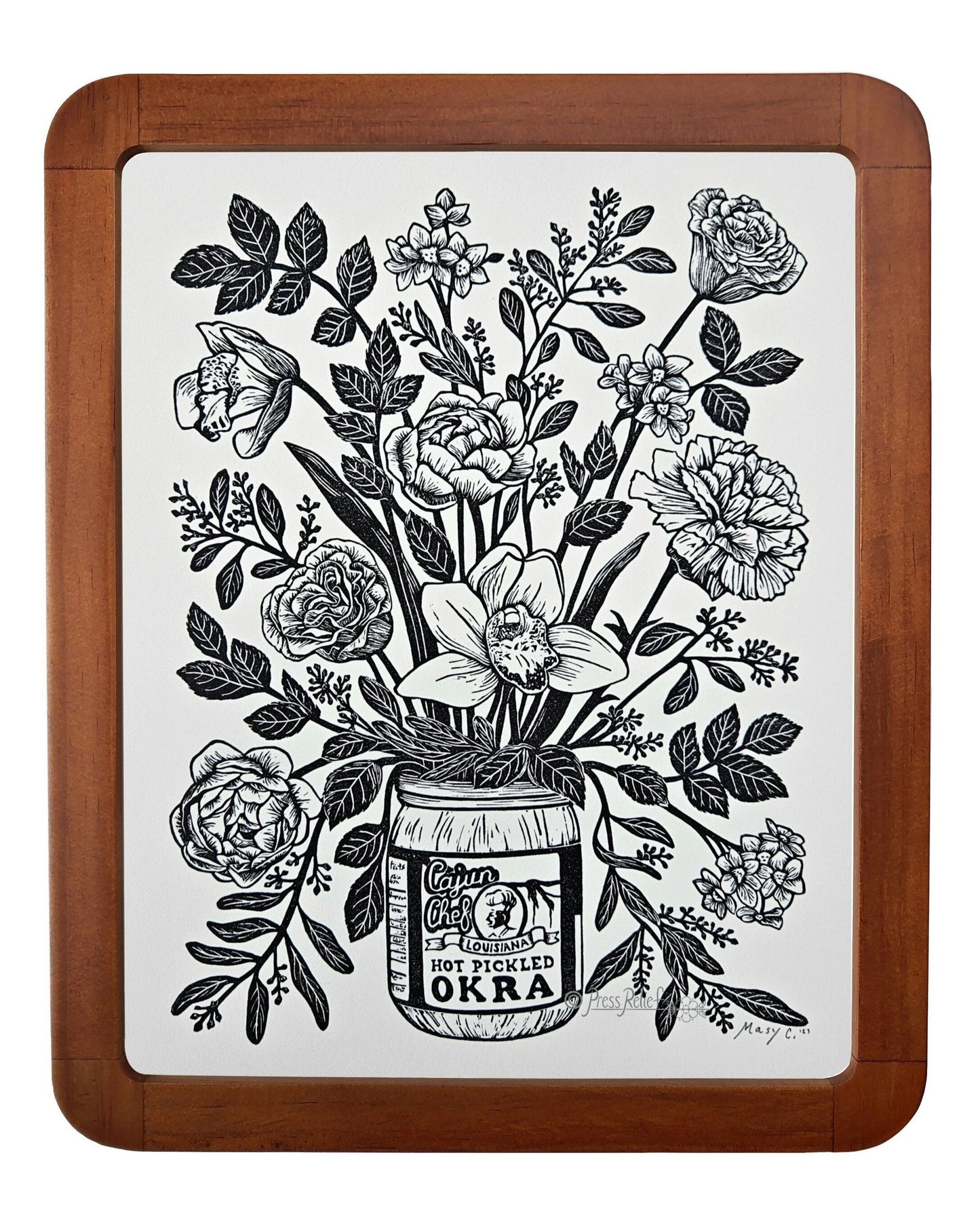 Hot Pickled Okra Bouquet