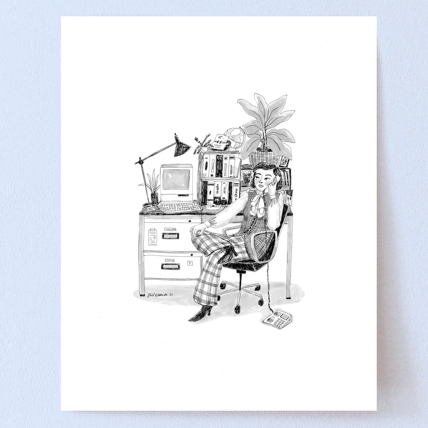 She's on the Phone- Print