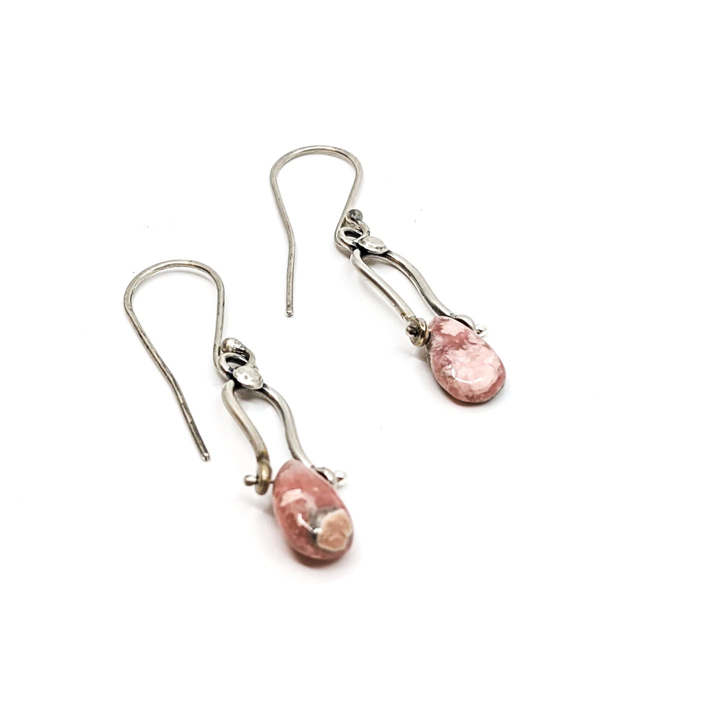 Petite Swing Earrings-Rhodochrosite