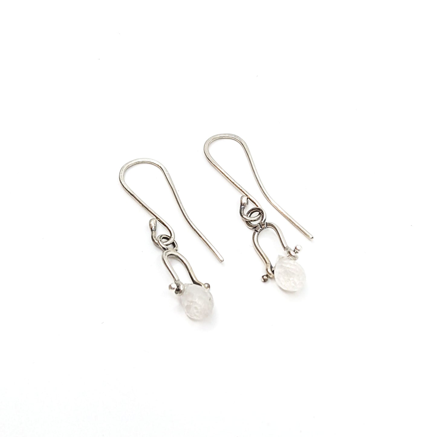 Petite Swing- Rainbow Moonstone- Earrings