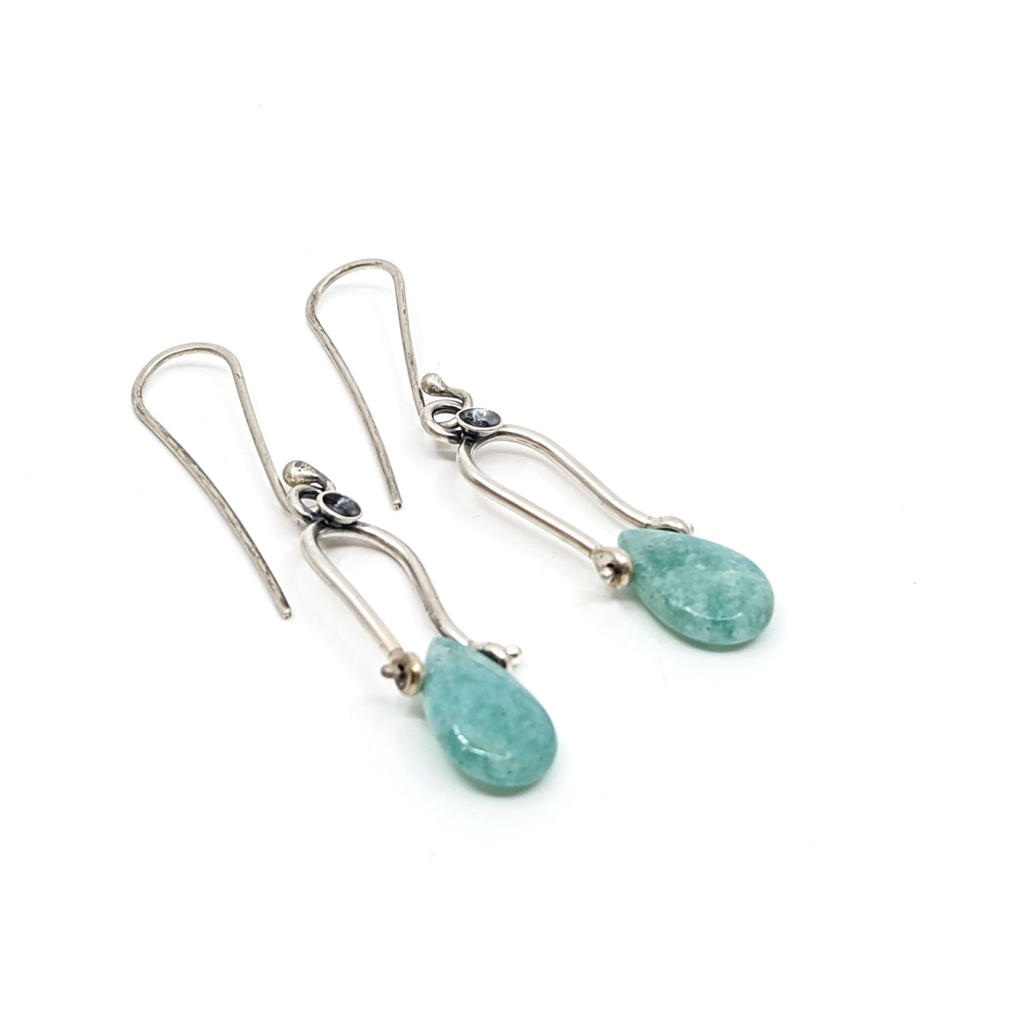 Petite Swing Earrings- Amazonite