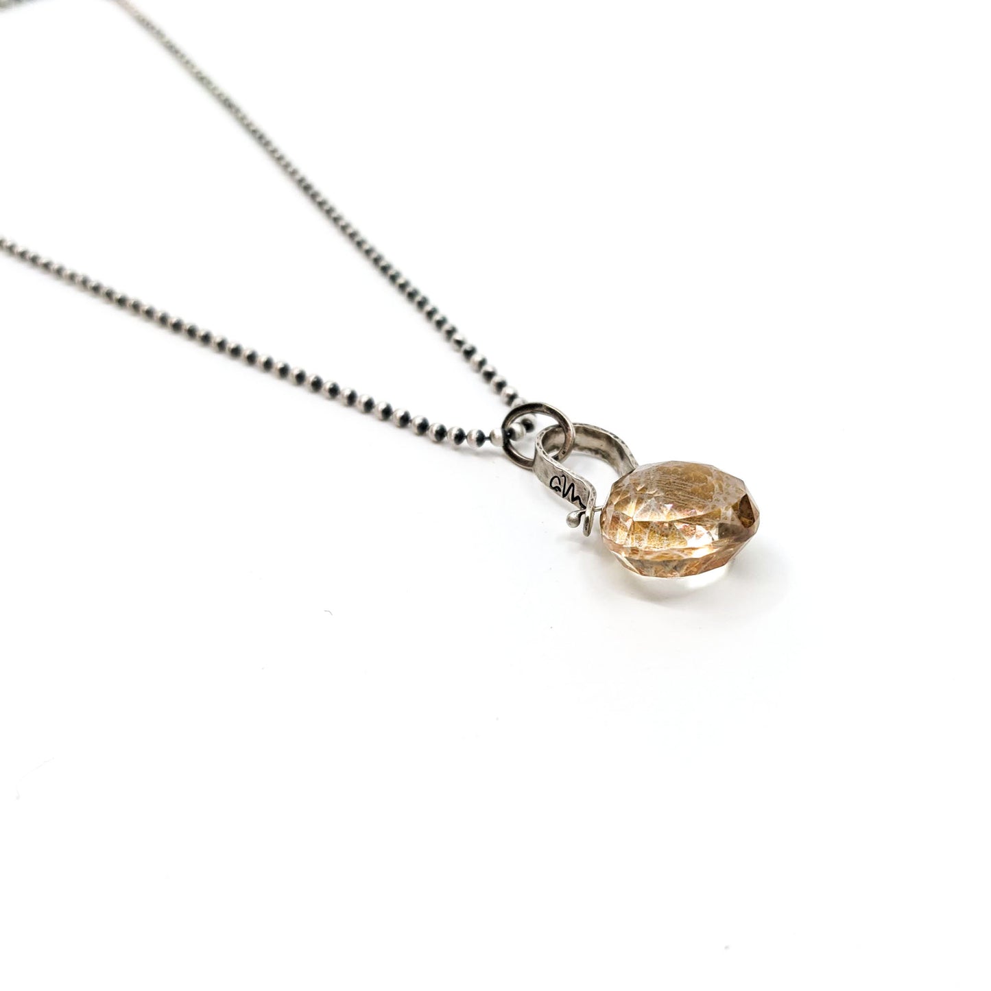 Petite Swing Pendant- Peach Mystic Quartz