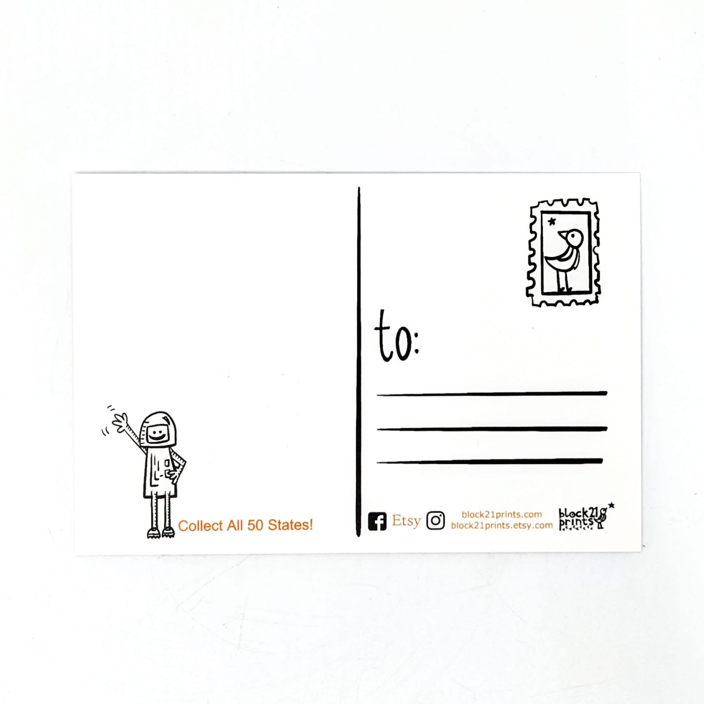 Be a Nice Human NC Postcard