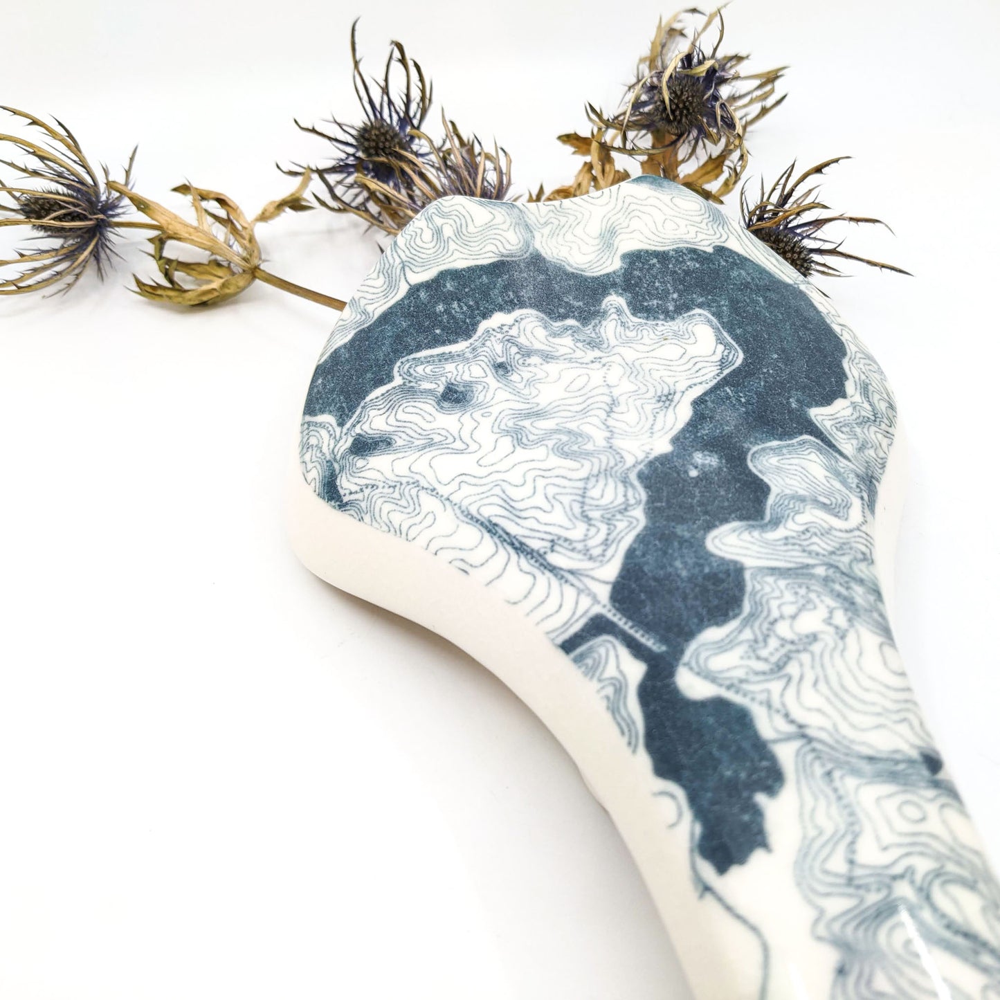 Bike Saddle: Blue Heron- Functional Wall Vase