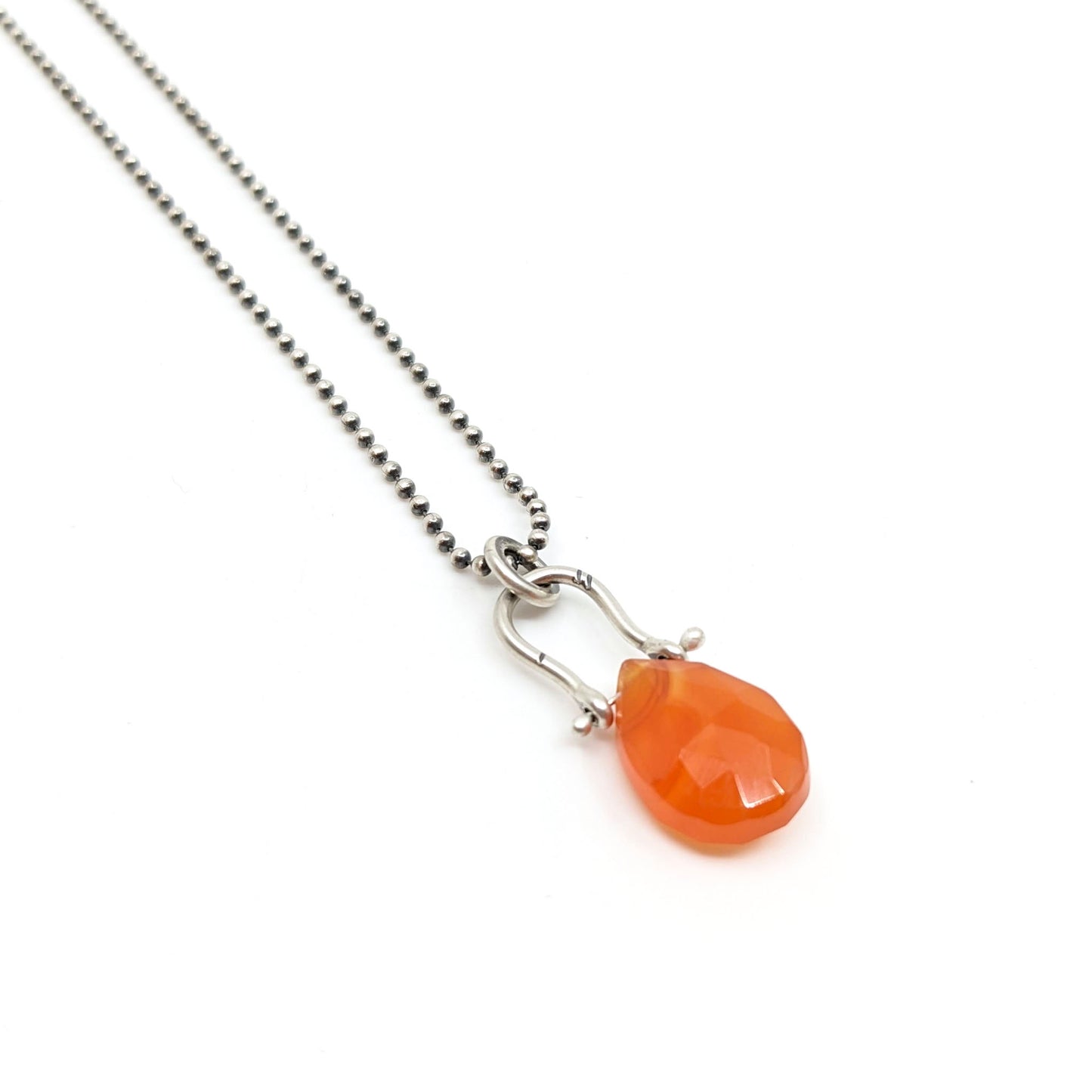 Petite Swings- Carnelian Agate Pendant- APS NK11 SS