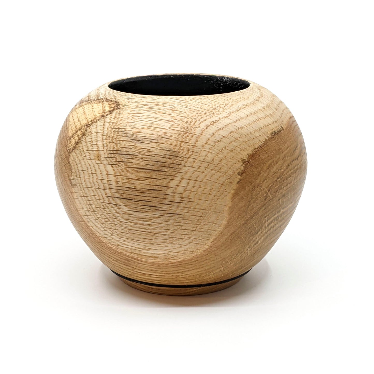 Oak Vessel with Black Stained Interior