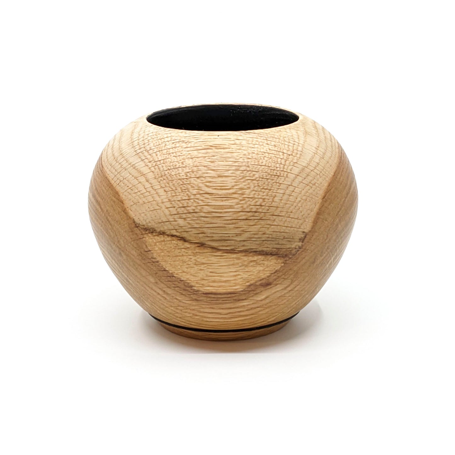 Oak Vessel with Black Stained Interior