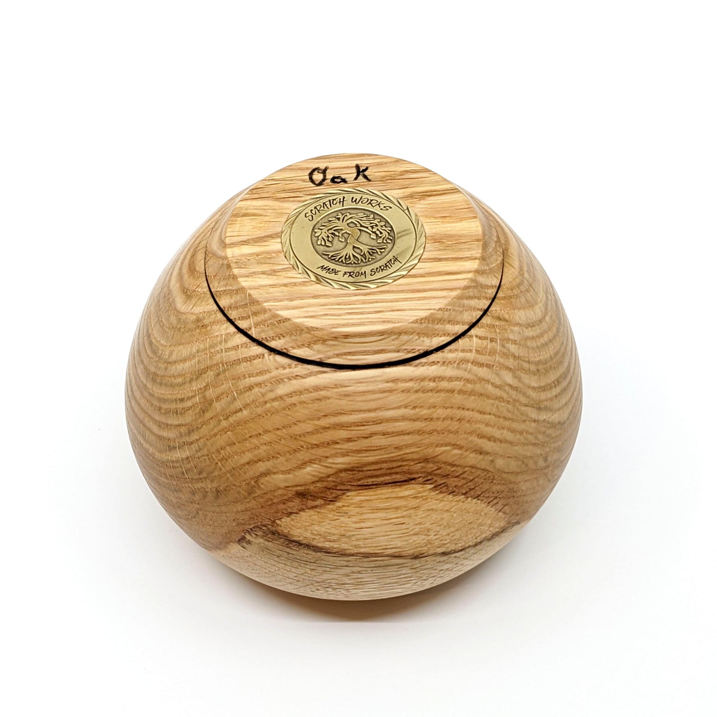 Oak Vessel with Black Stained Interior