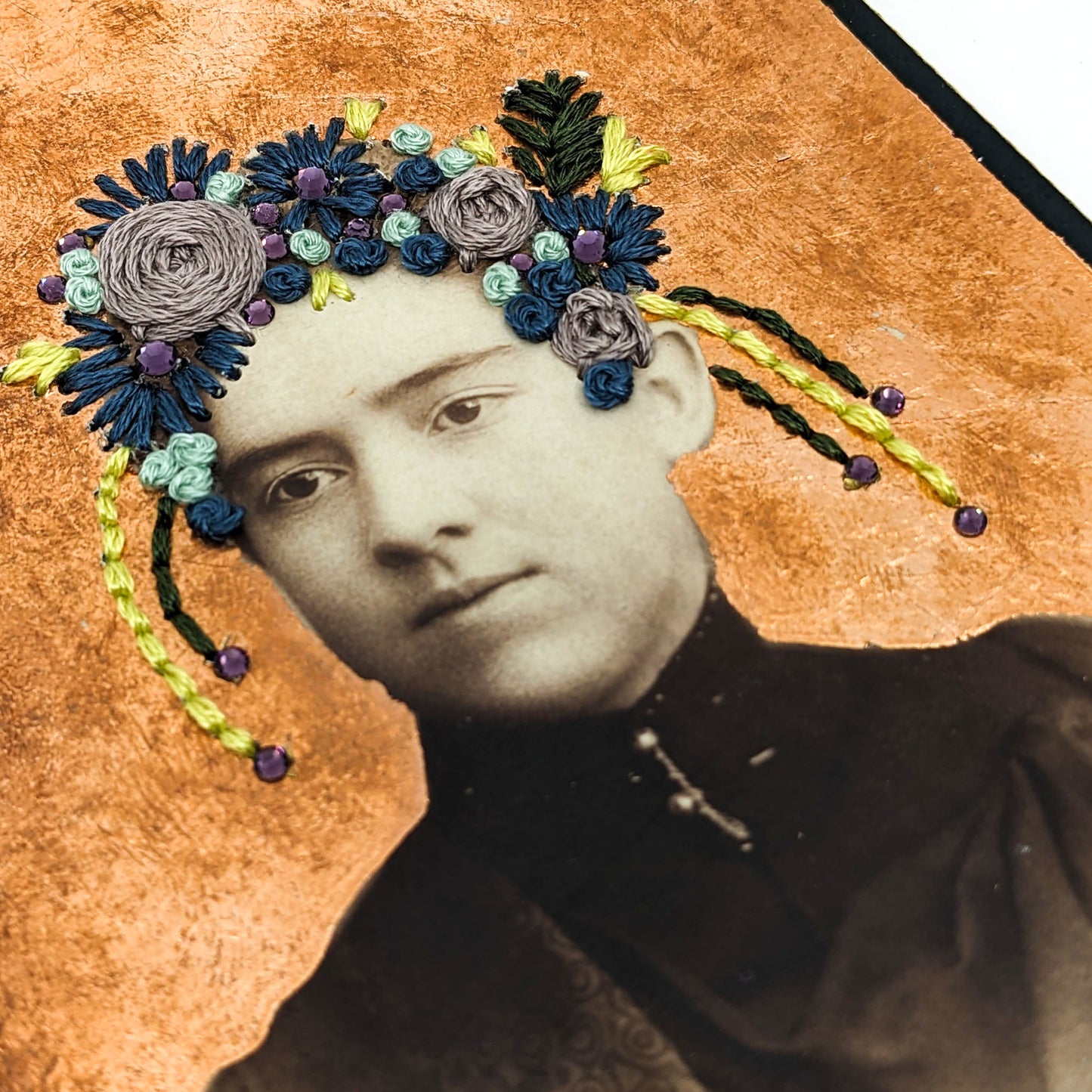 Portrait of a Woman with Gold Background