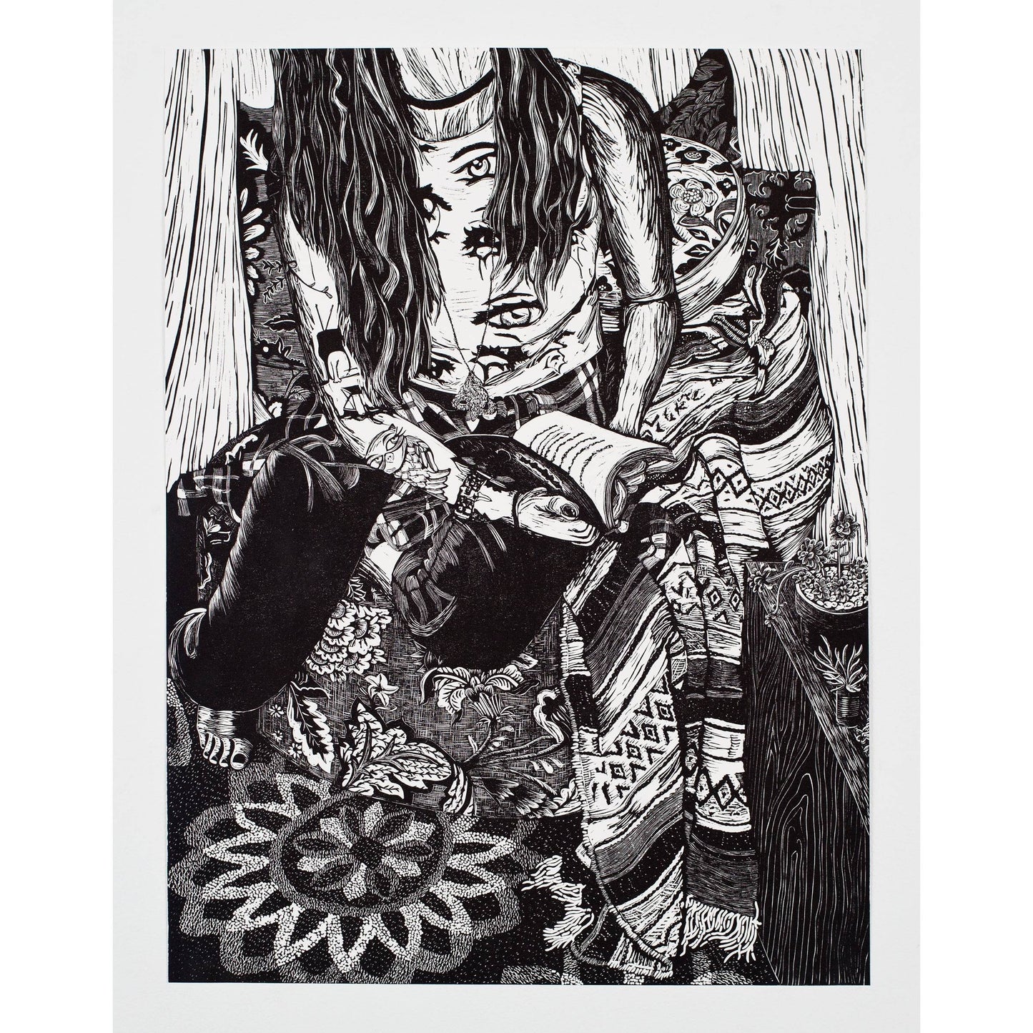 Persuasive Pattern- Original Linocut
