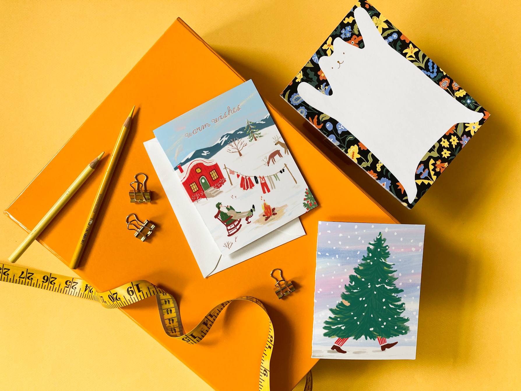 Walking Christmas Tree - Funny Holiday Christmas Card