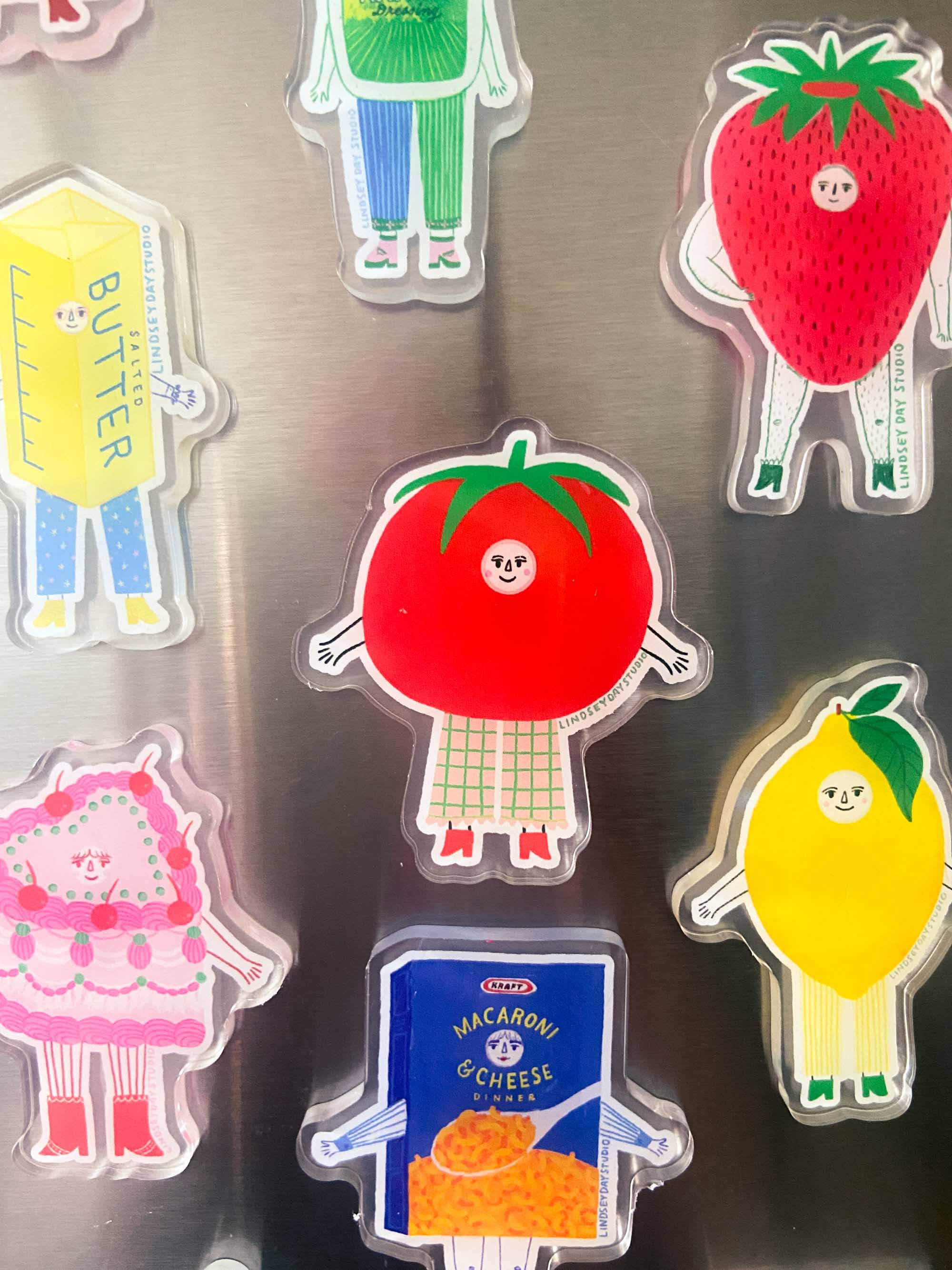 Tomato Friend Magnet, Funny Food Fridge Magnet