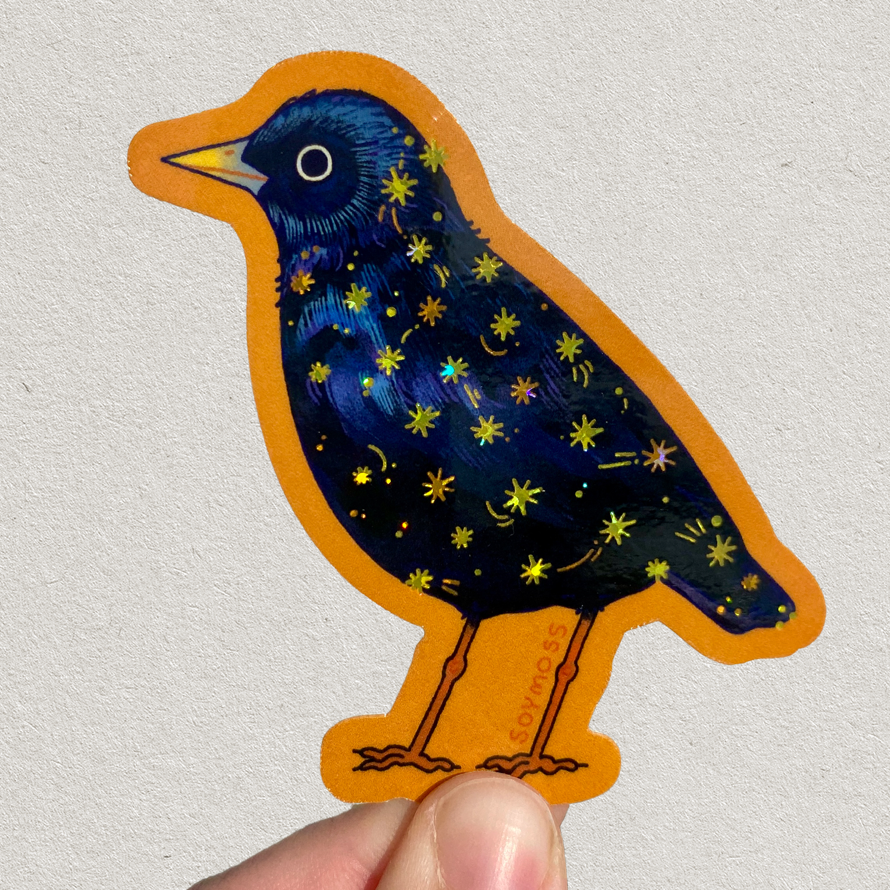 Starling Glitter Sticker