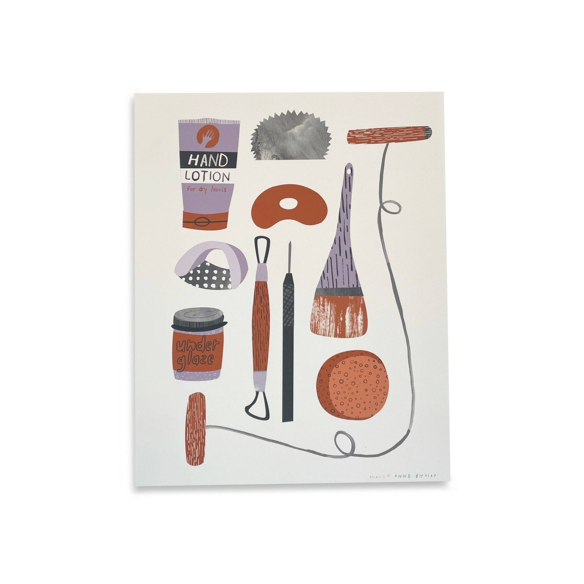 Molly Anne Bishop - Clay Tools Print - VISUAL INDEX