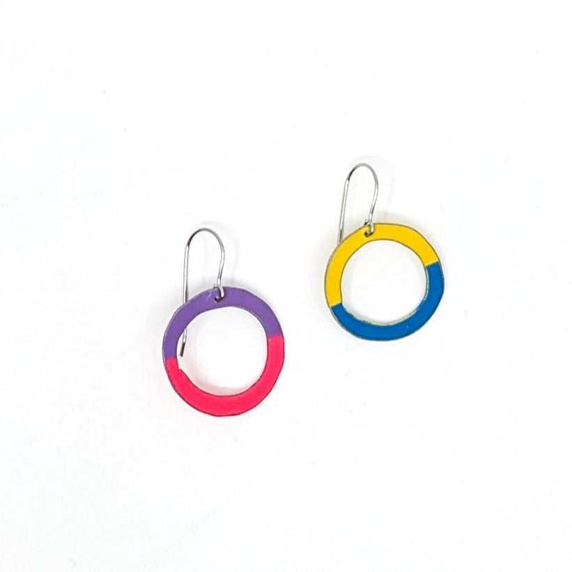 Multicolor Circle Earrings
