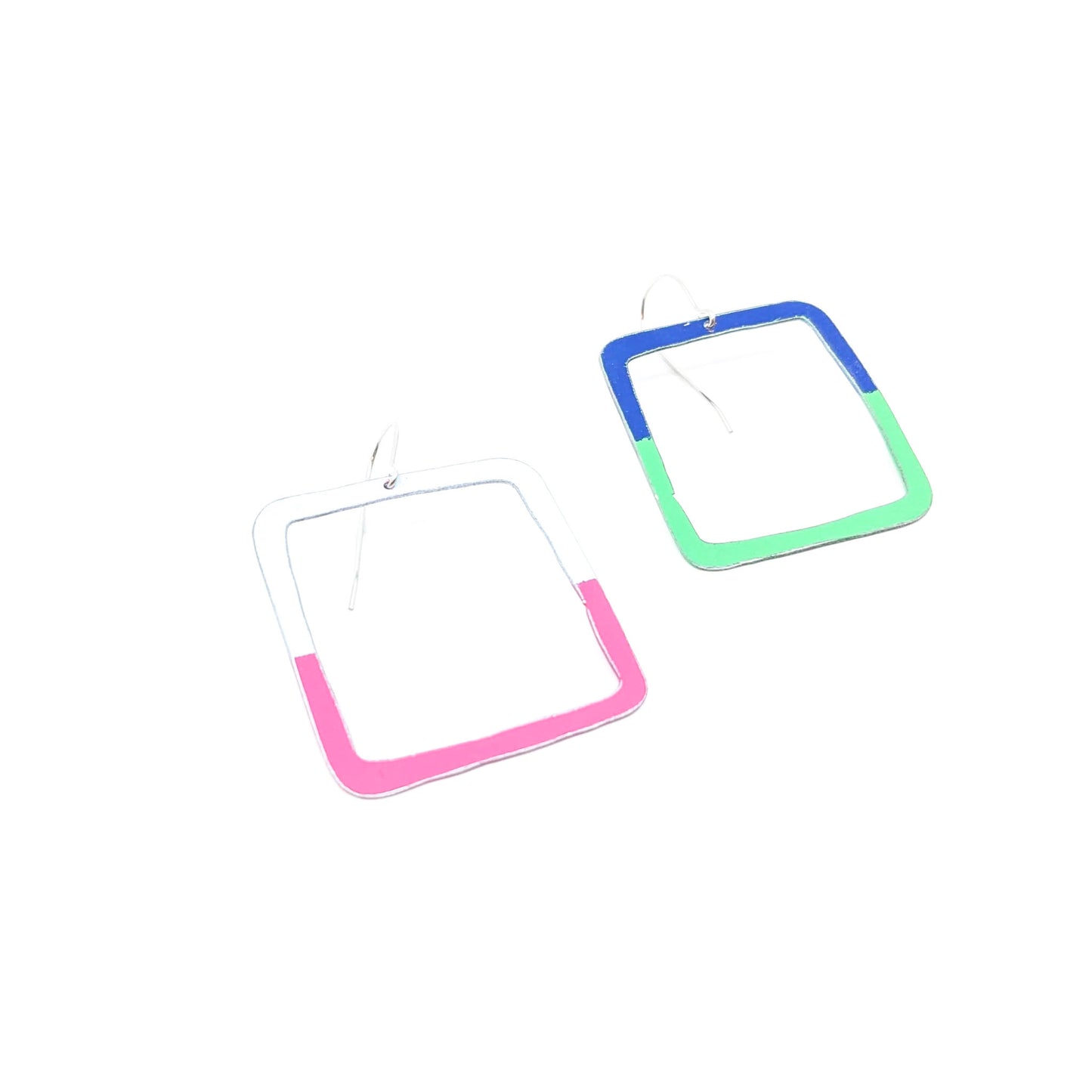 Multicolor Square Earrings