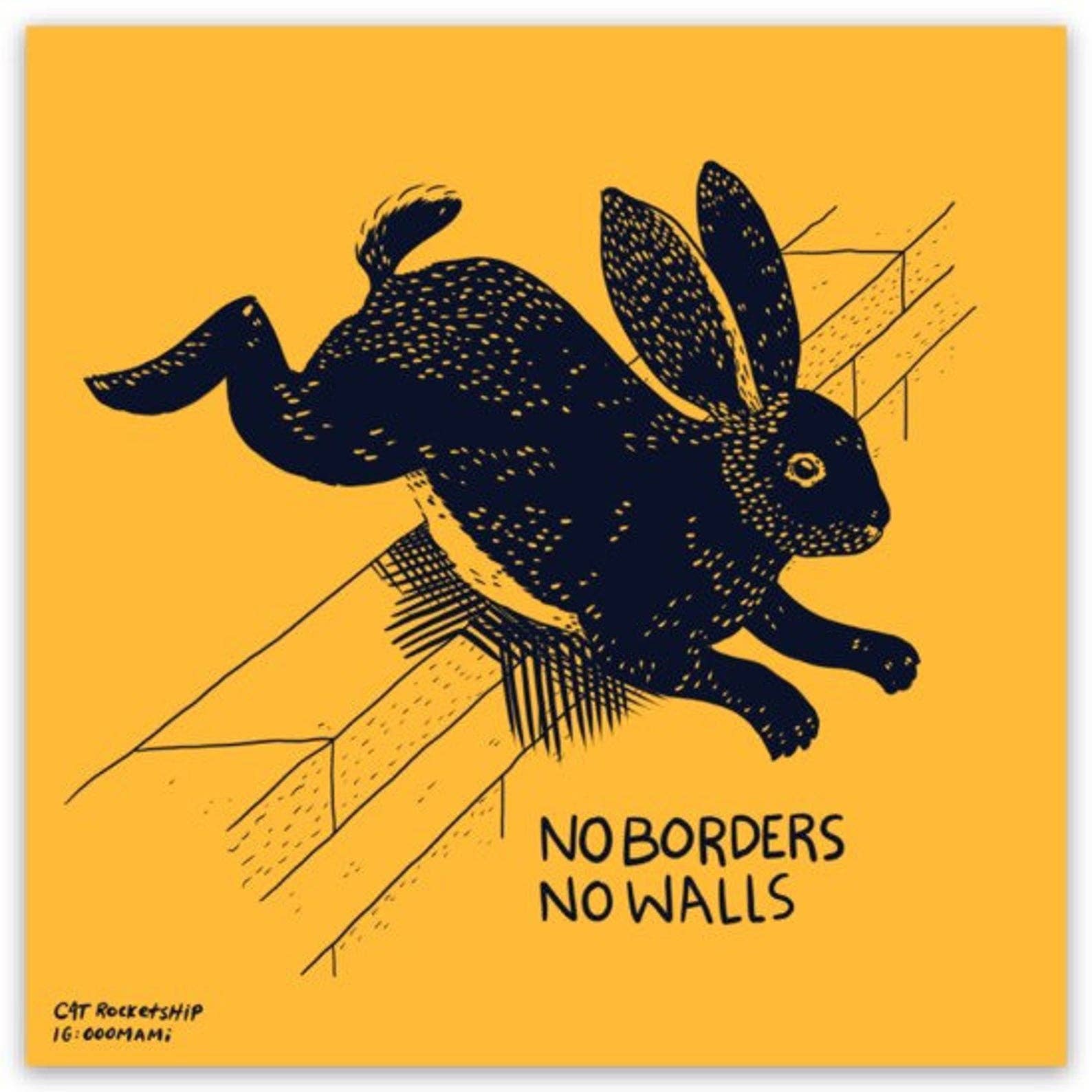 No Borders No Walls- Sticker