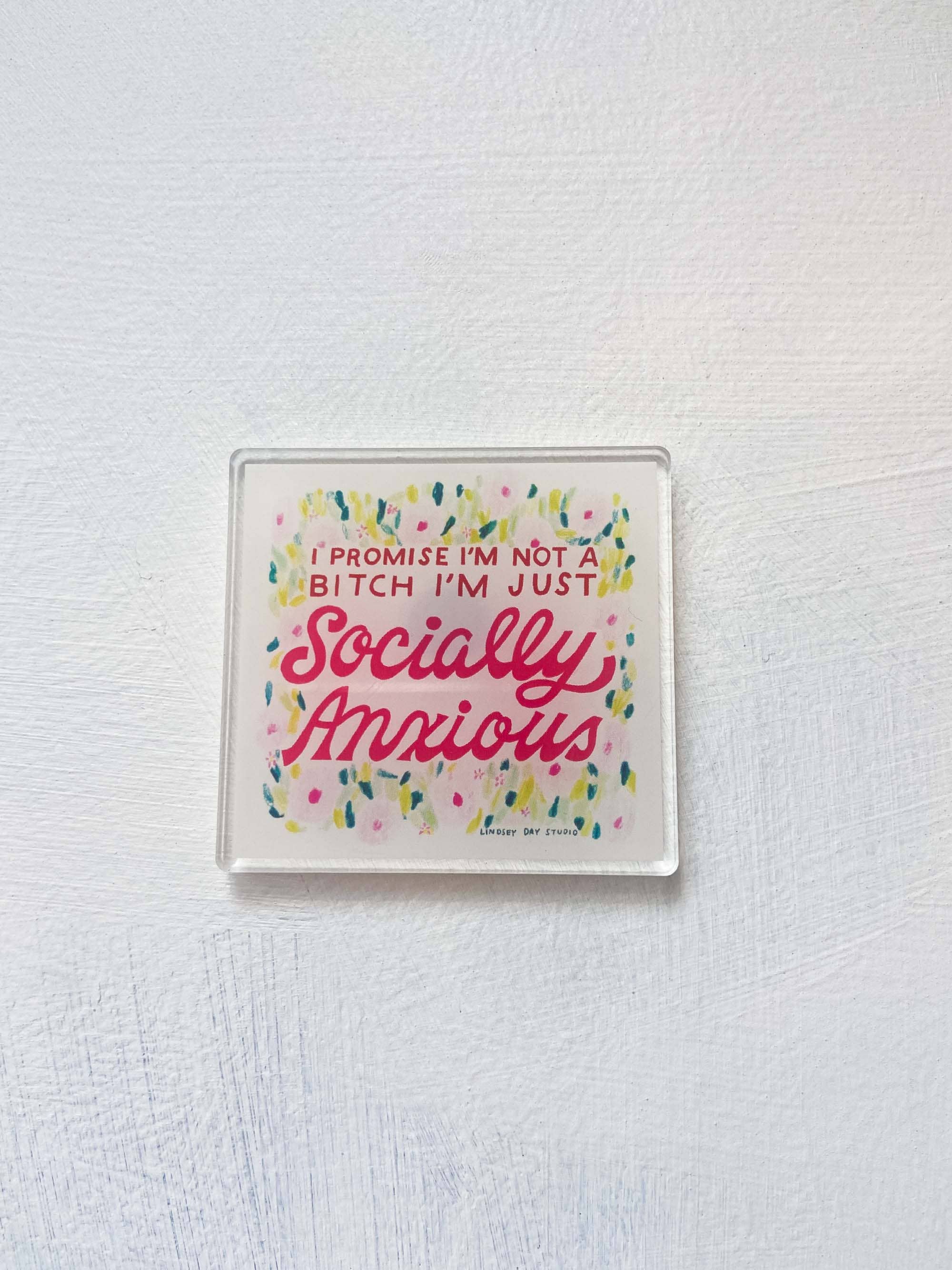 Socially Anxious Magnet, Funny Fridge Magnet