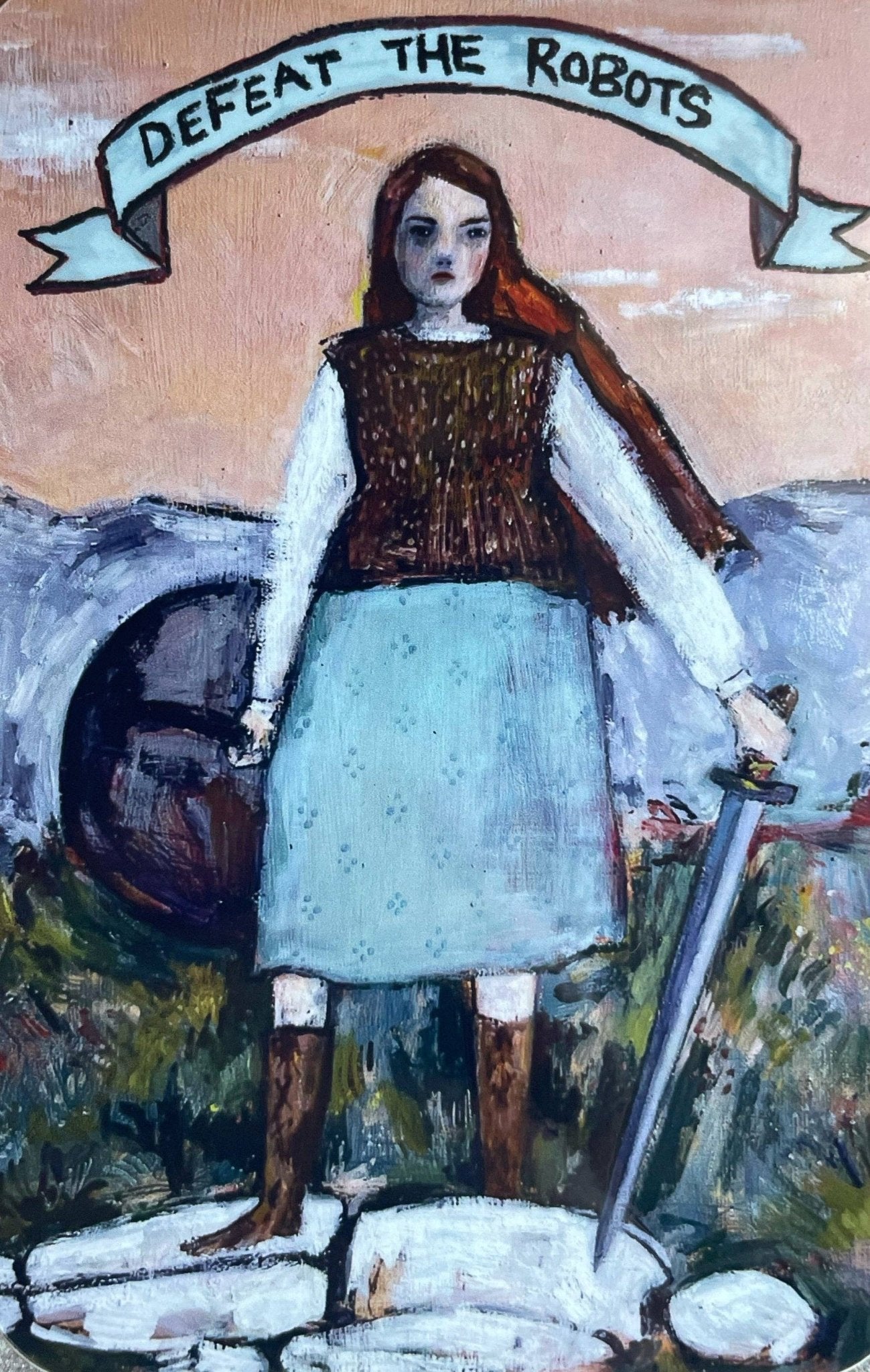 Amanda Blake - Defeat the robots - Glossy vinyl sticker - VISUAL INDEX