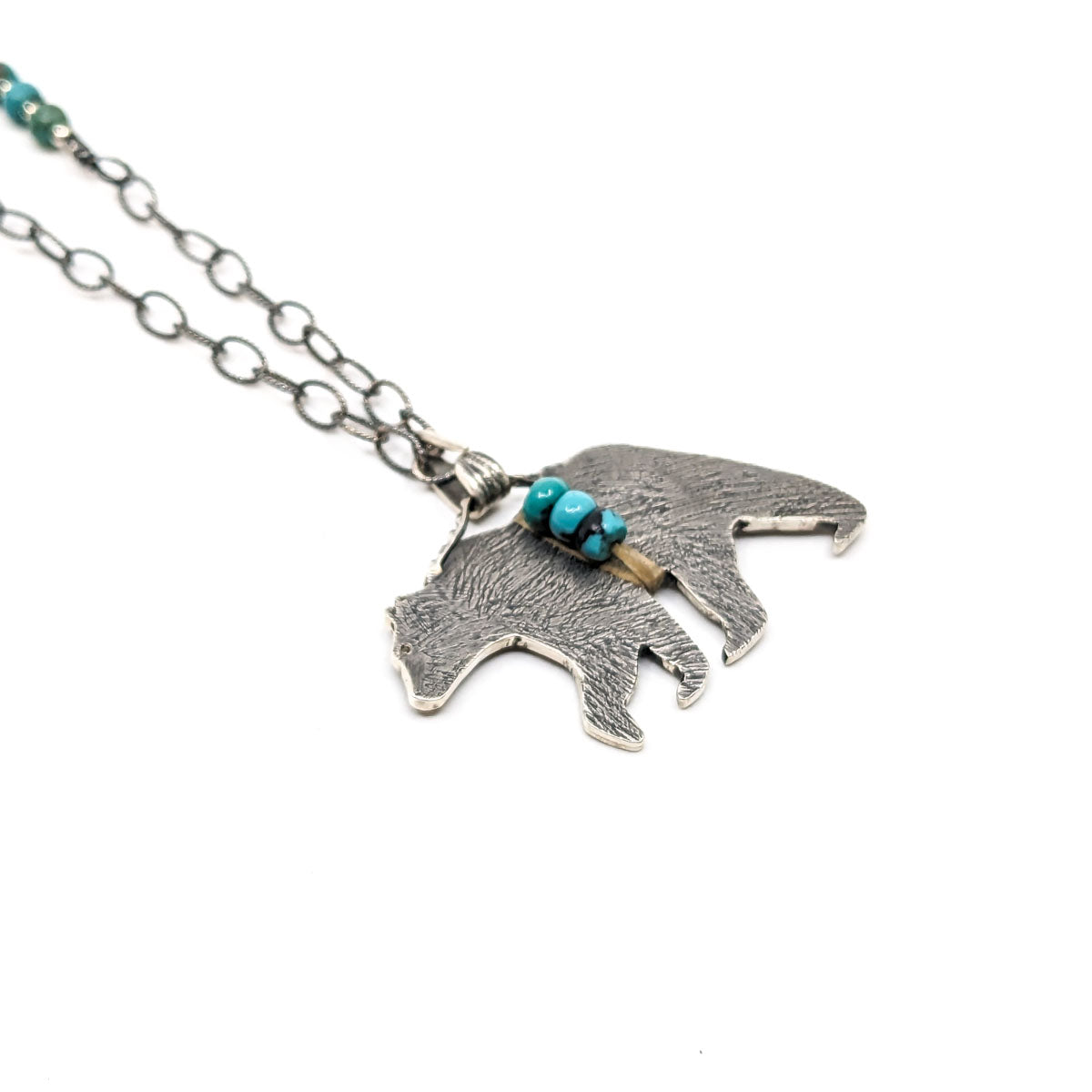 Turquoise Bear Necklace